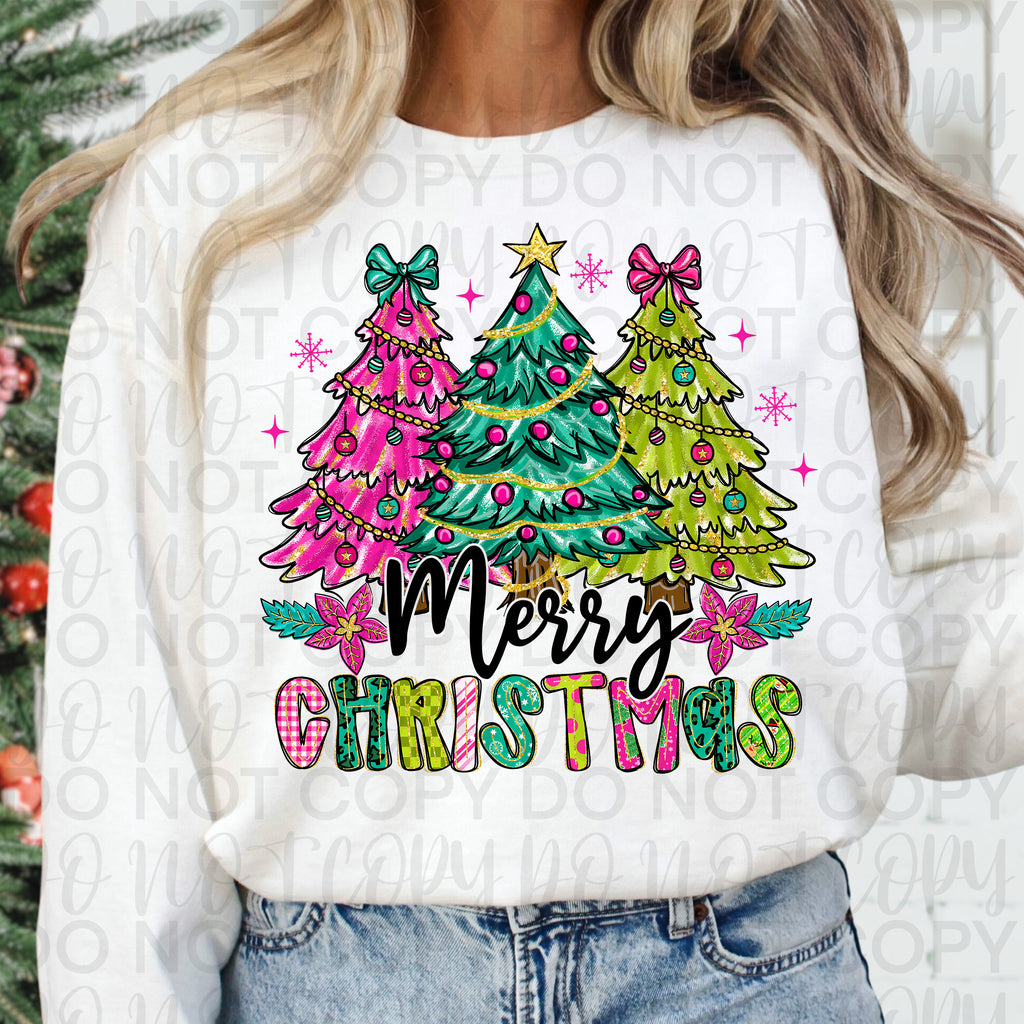 Floral Merry Christmas Brushstroke PNG