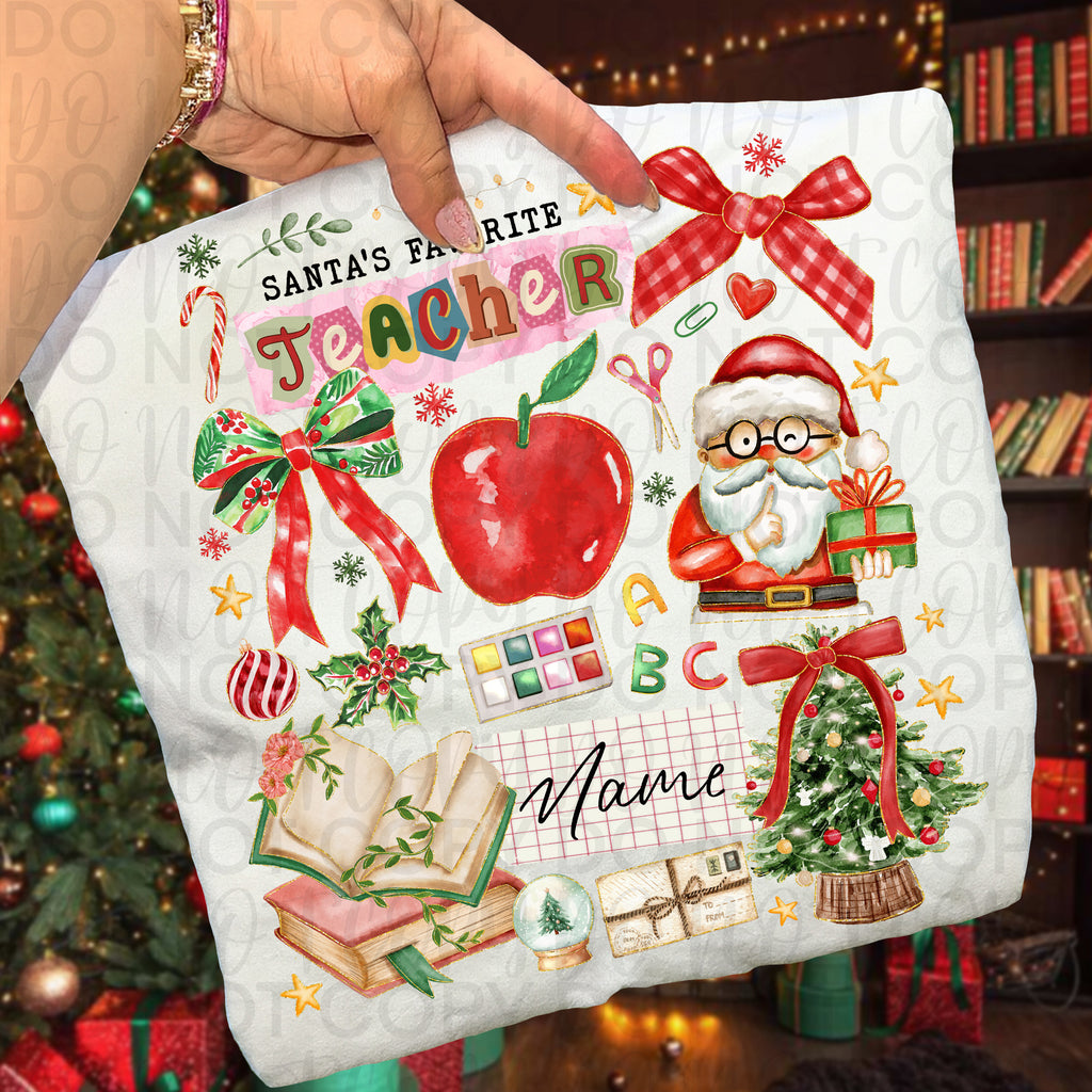 Santas Favorite Teacher Collage PNG