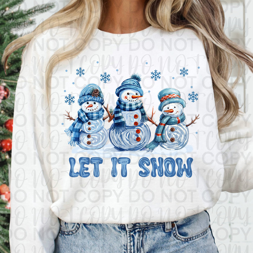 Let it Snow Winter Snowman PNG