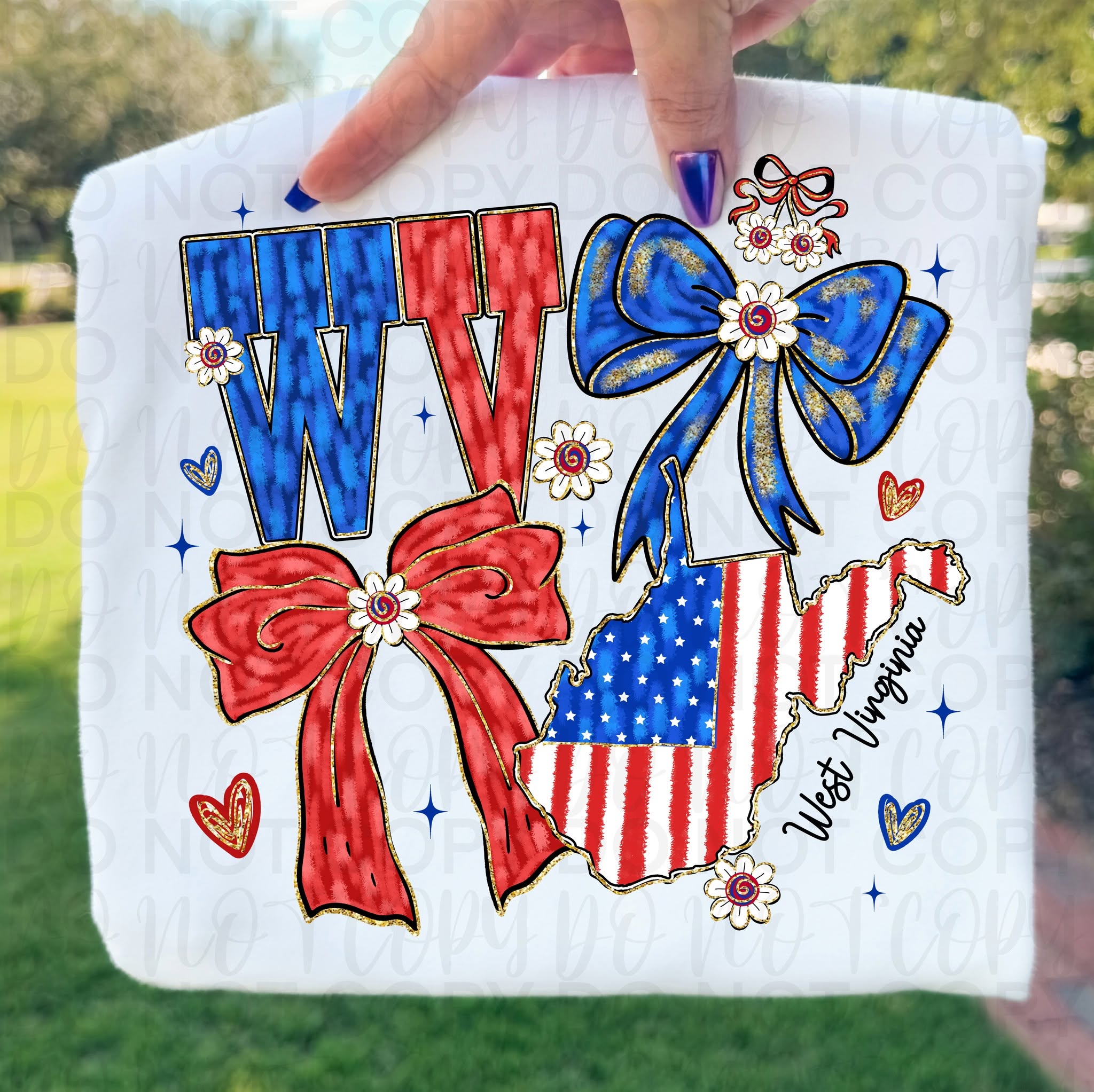 Patriotic West Virginia Coquette PNG