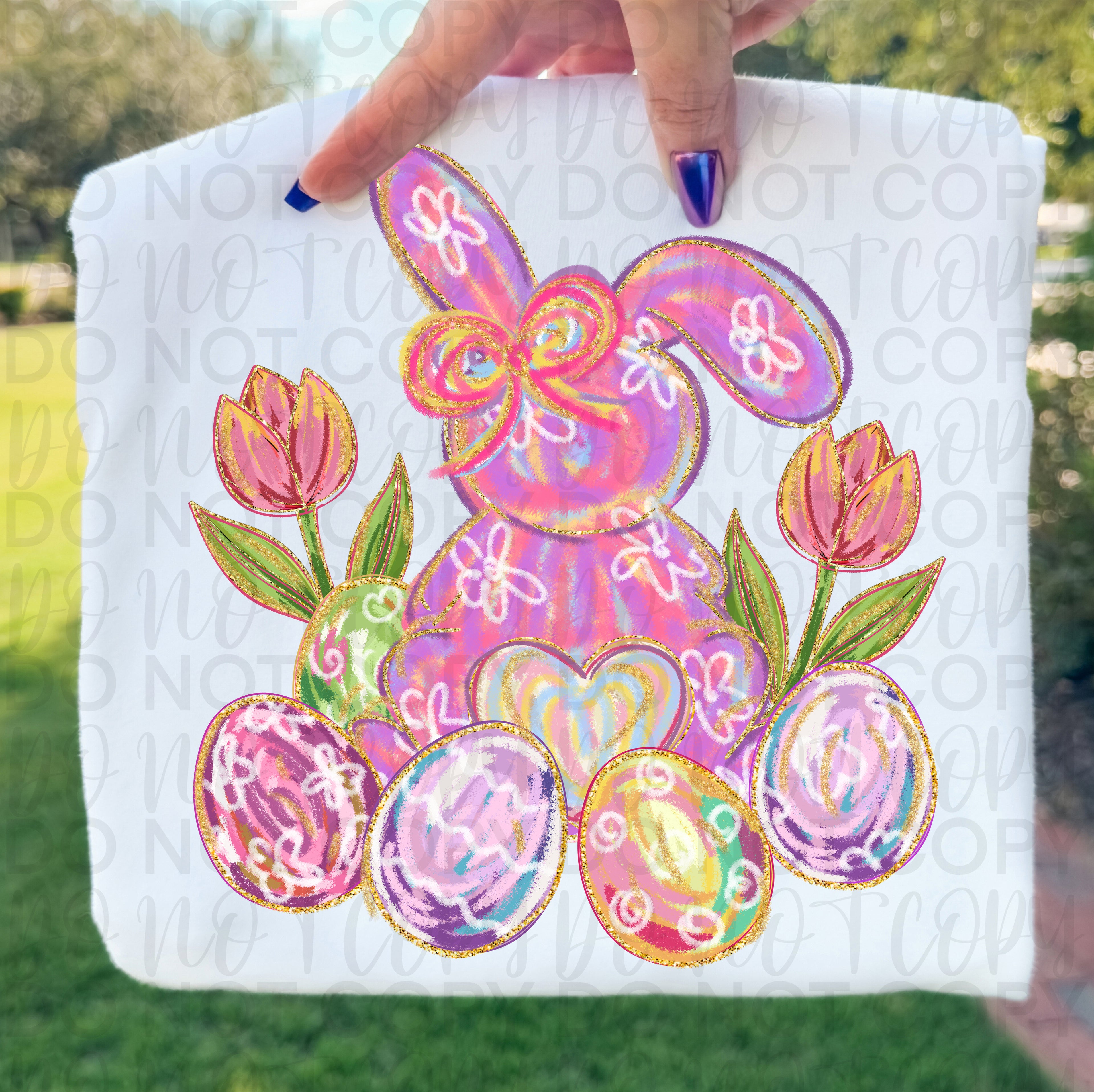 Floral Easter Bunny Png