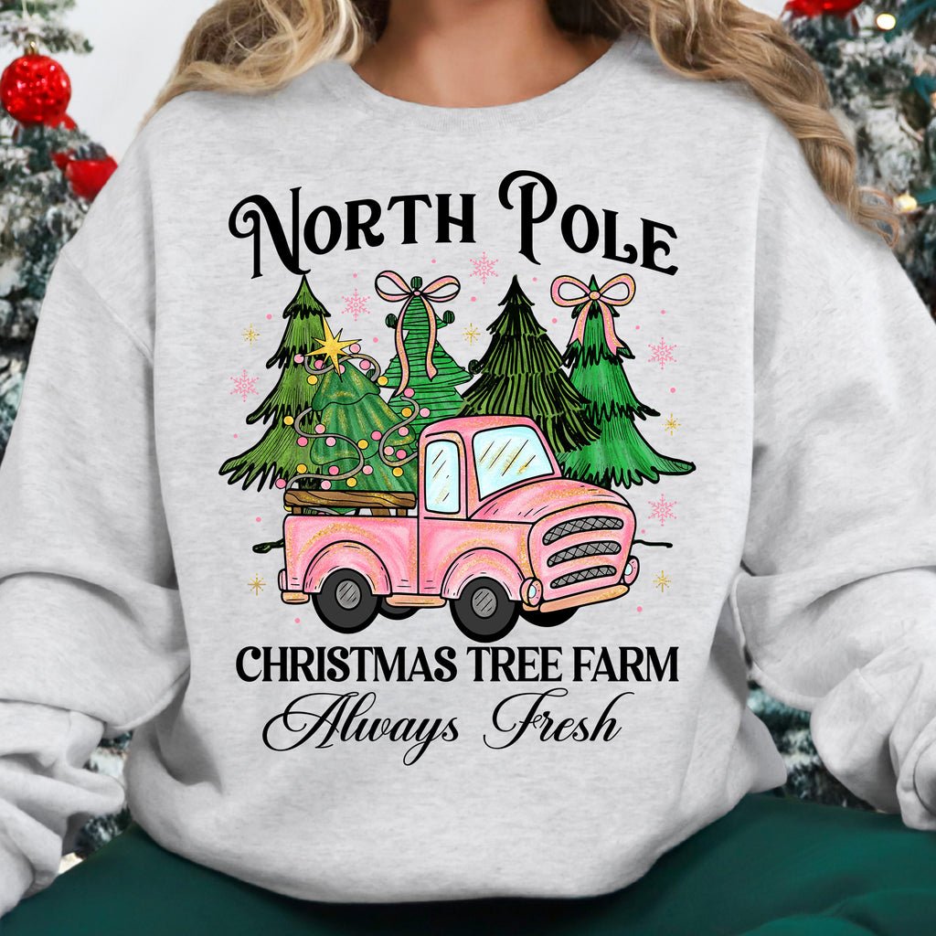 Pink Christmas Tree Farm PNG