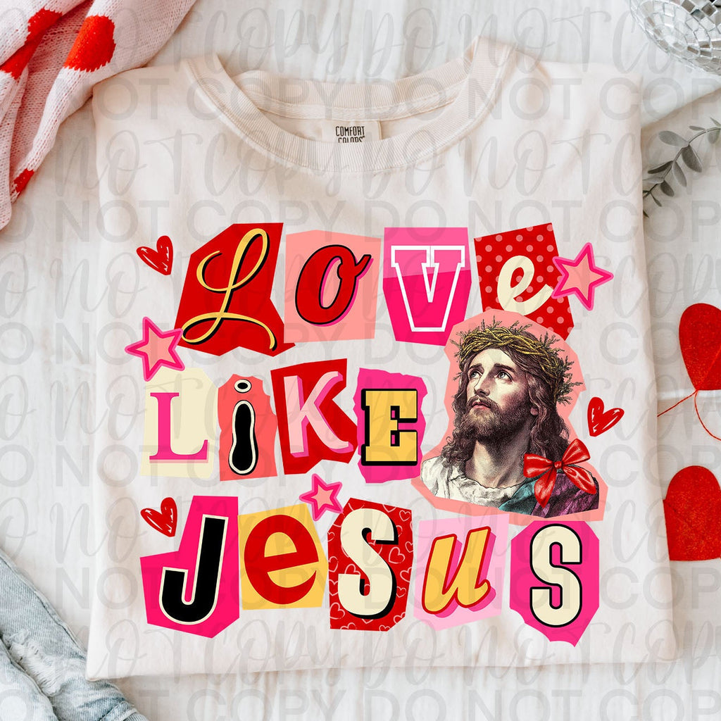 Love Like Jesus Christian Valentine PNG