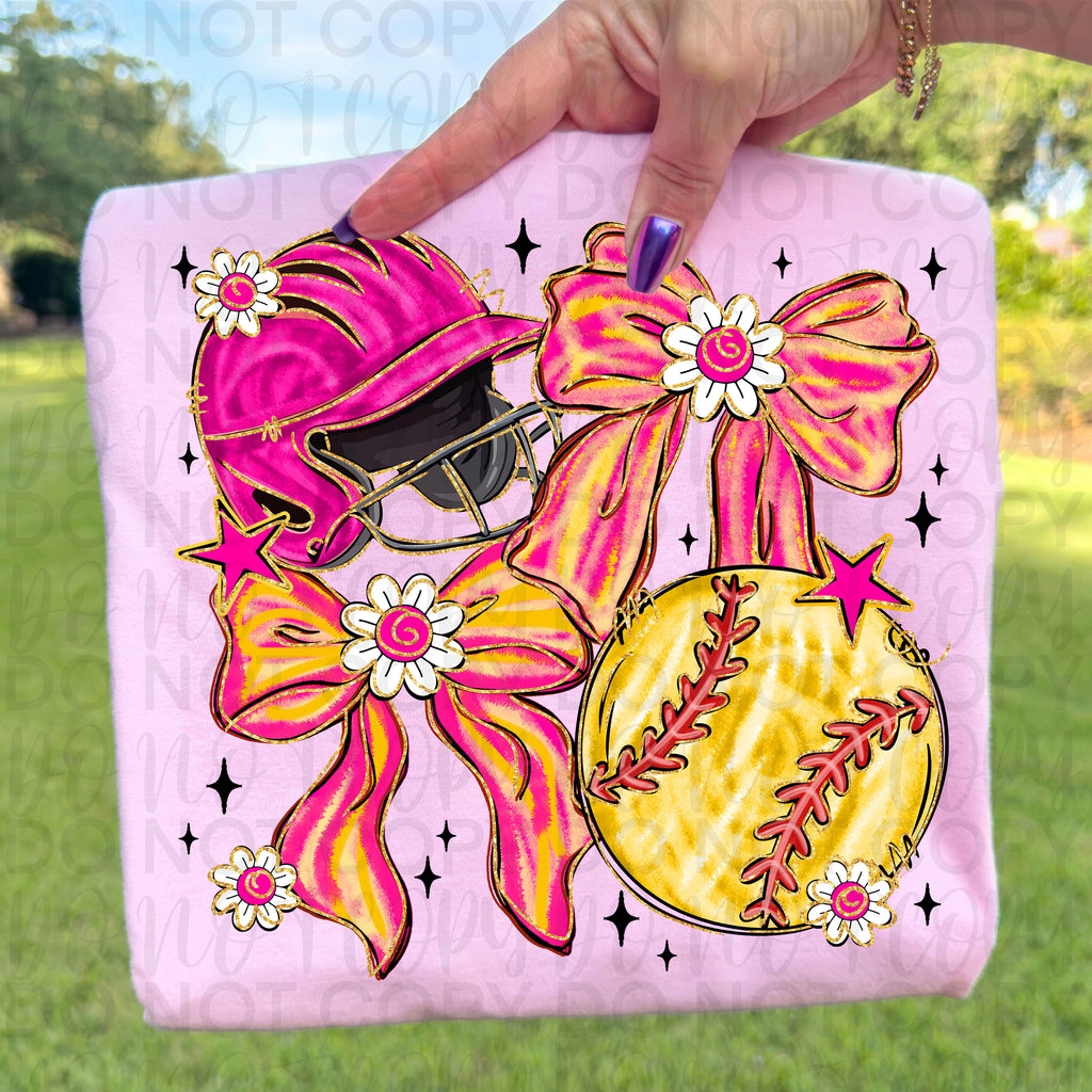 Softball Coquette PNG