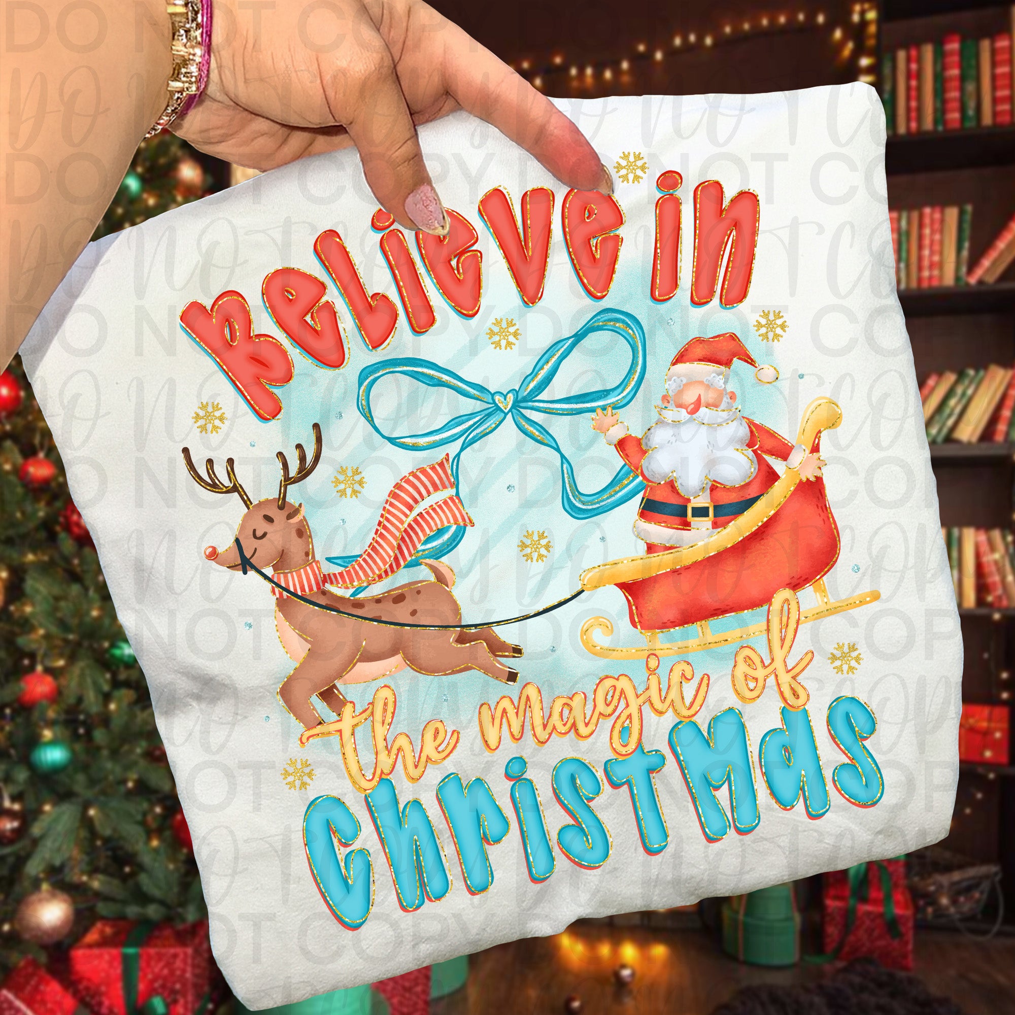 Believe in the Magic Christmas Santa PNG