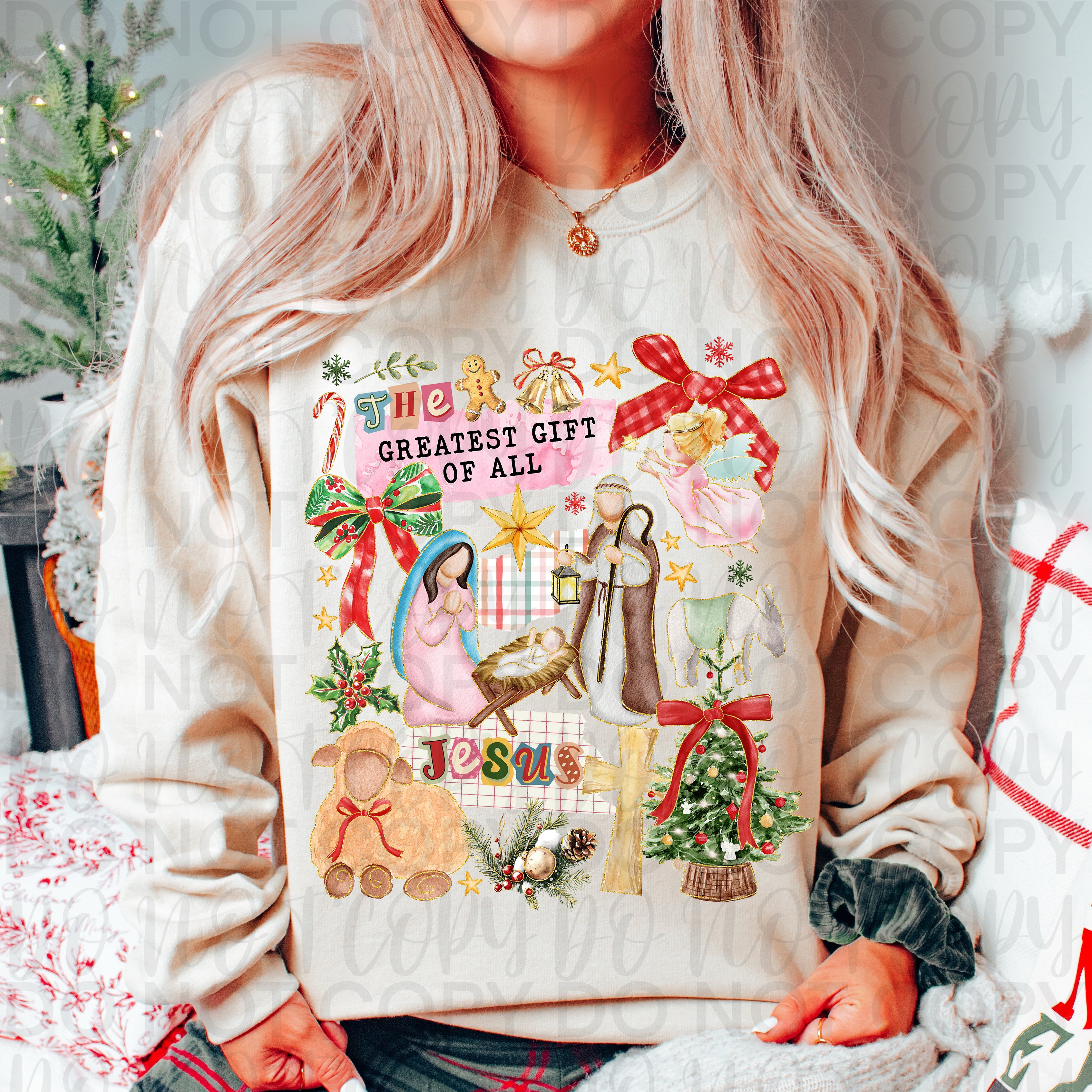 Christian Christmas Collage PNG