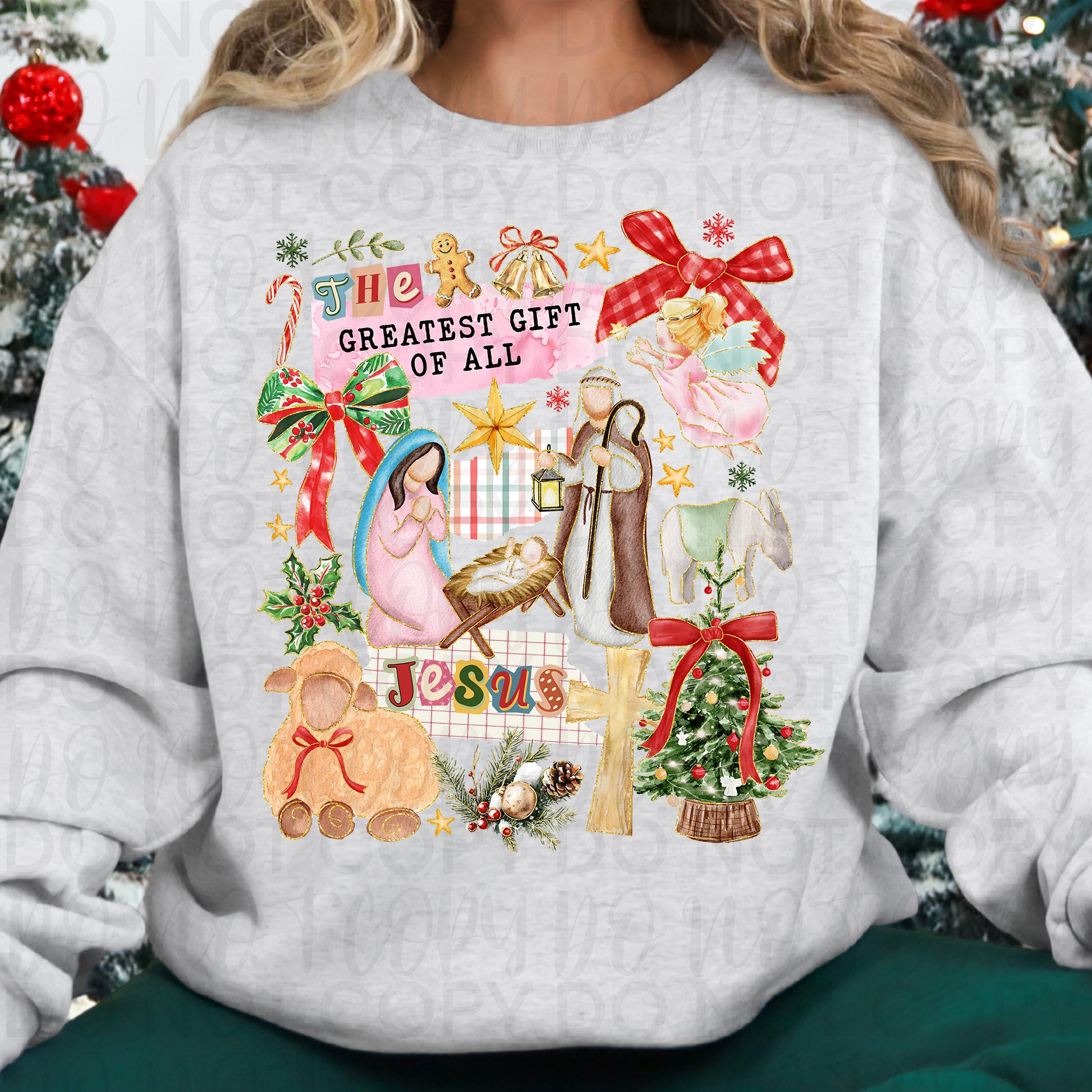 Christian Christmas Collage PNG