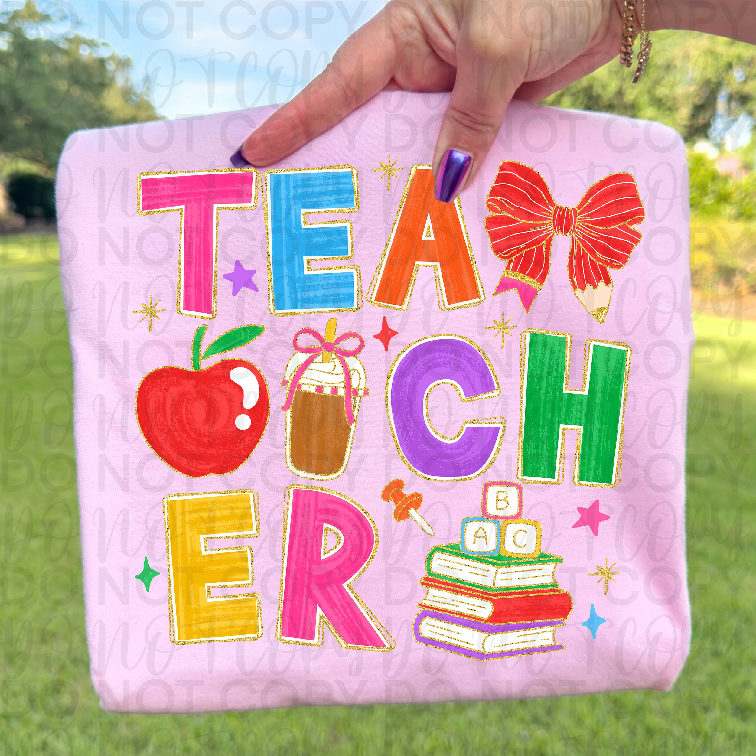 Preppy Teacher Doodle PNG