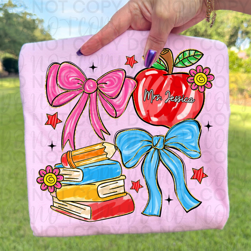 *EDITABLE* Custom Teacher Coquette PNG