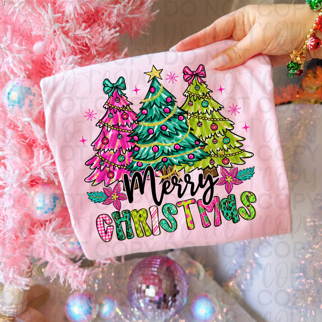 Floral Merry Christmas Brushstroke PNG