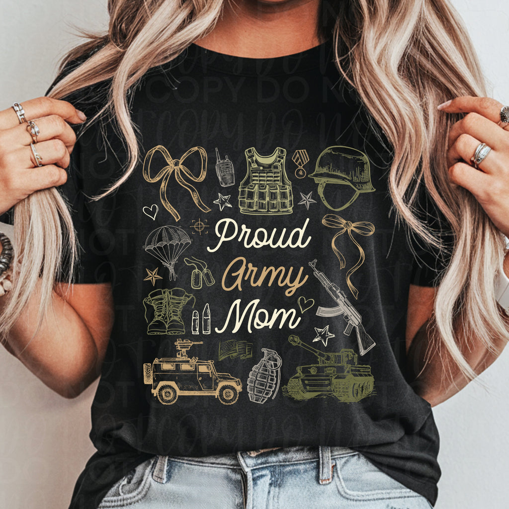 Proud Army Wife Mom PNG
