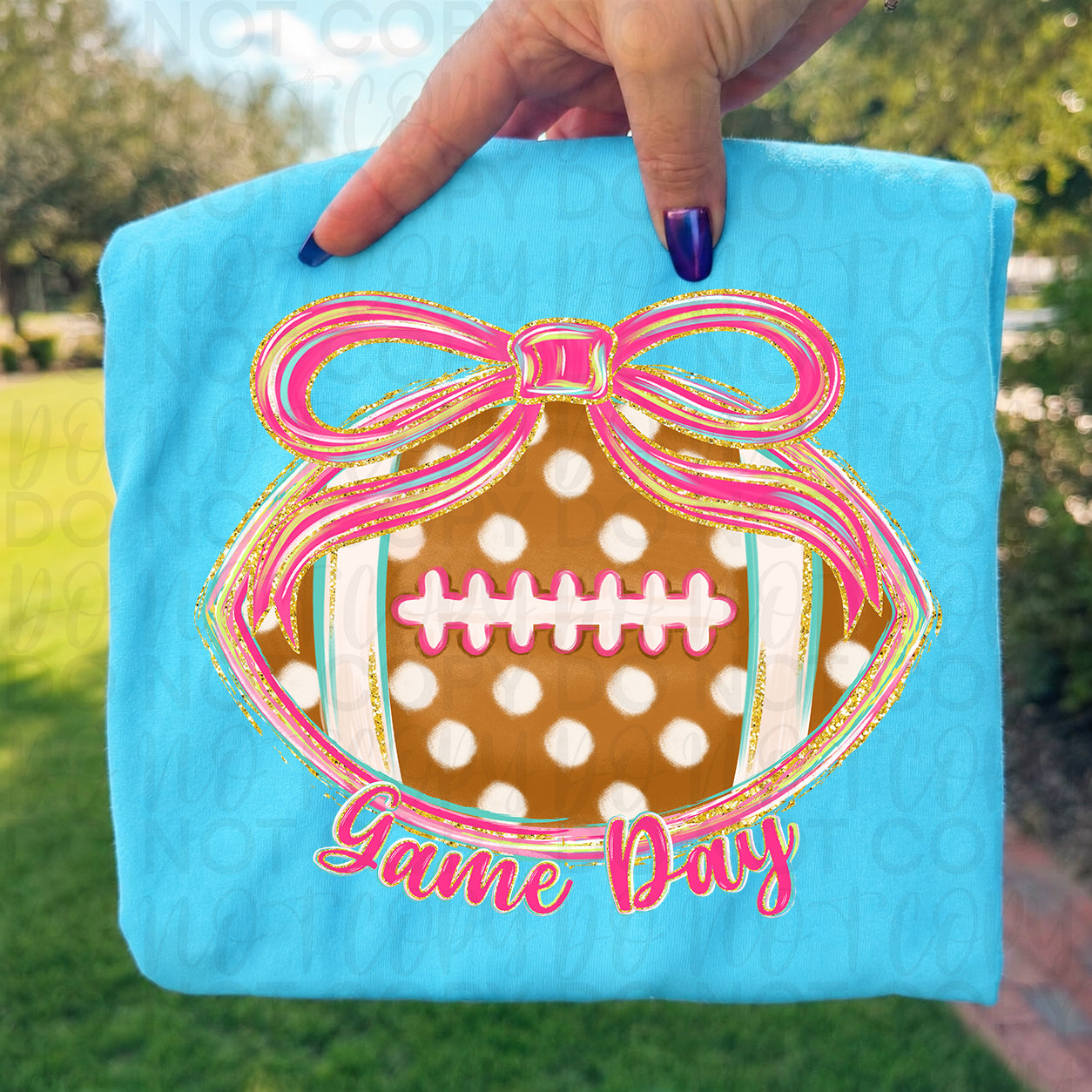 Preppy Game Day Football PNG