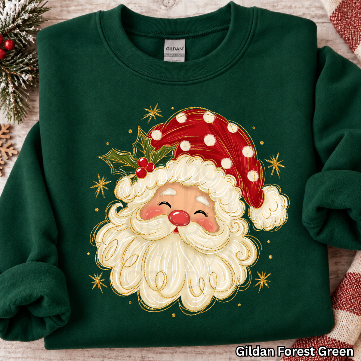 Whimsical Christmas Santa PNG