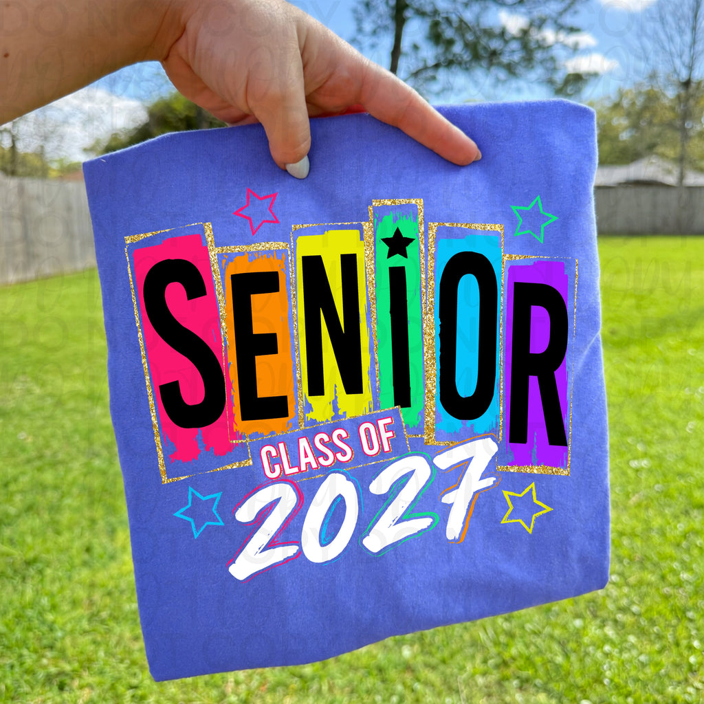 Colorful Senior 2027 PNG