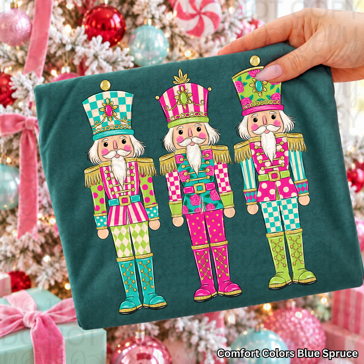 Colorful Christmas Nutcrackers PNG