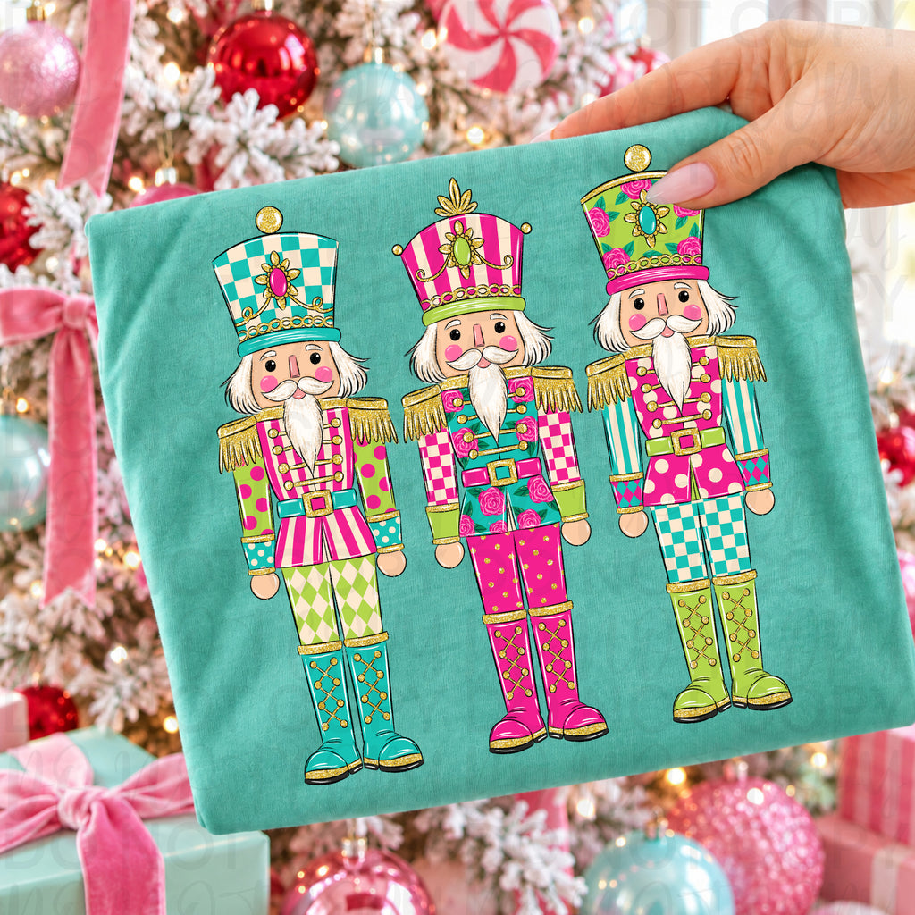 Colorful Christmas Nutcrackers PNG