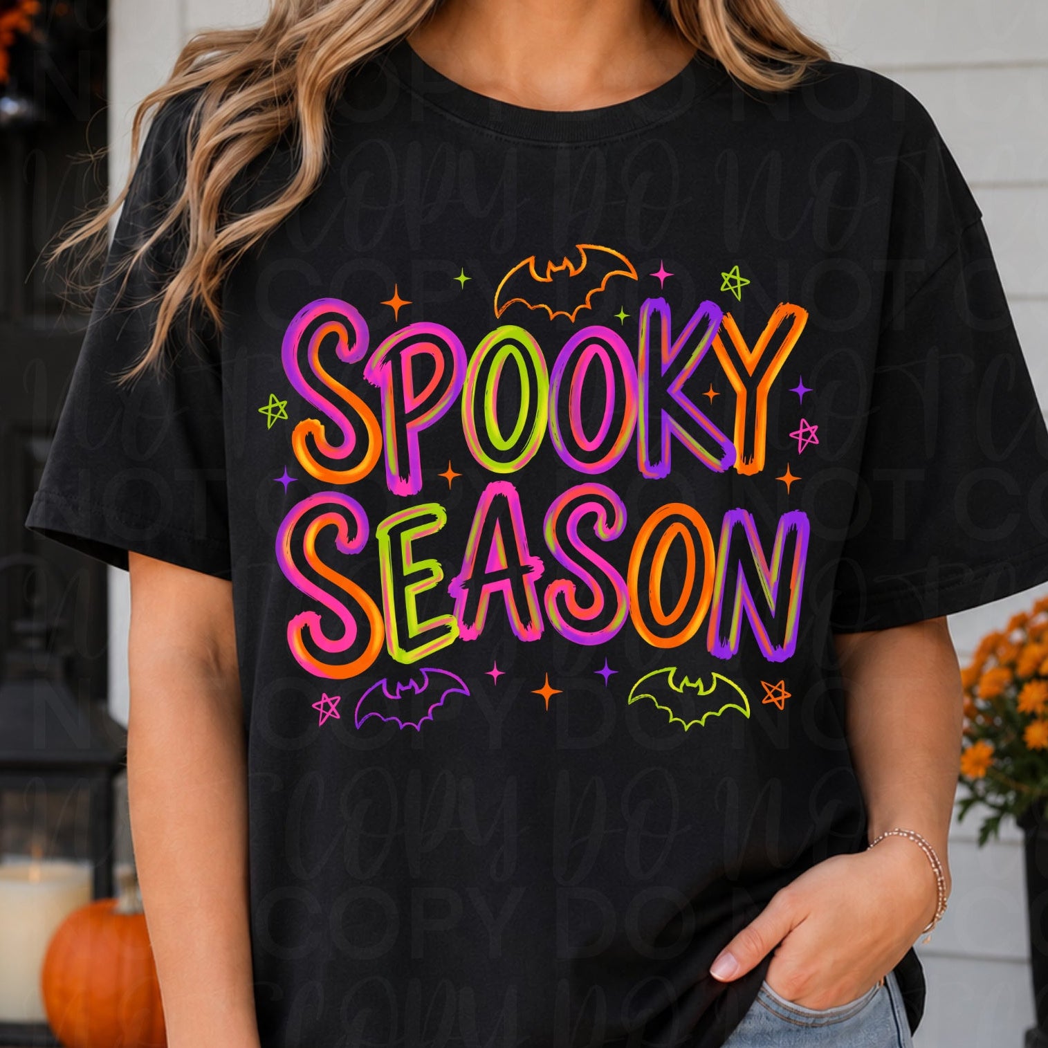 Neon Spooky Season PNG