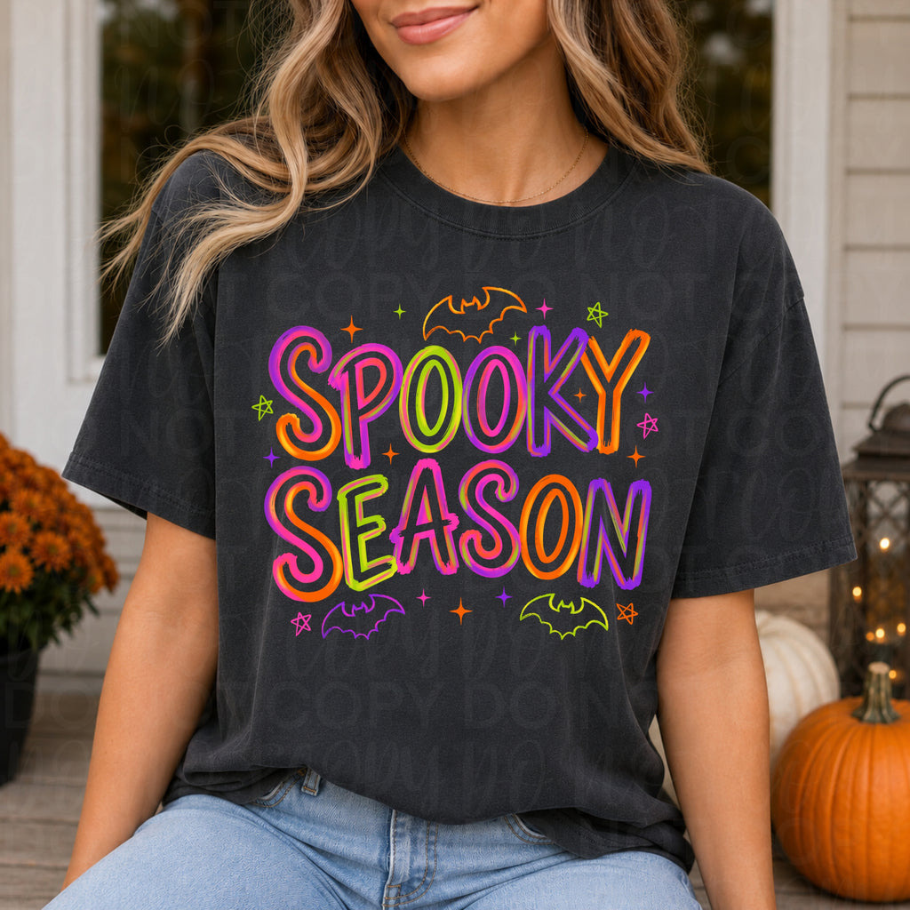 Neon Spooky Season PNG