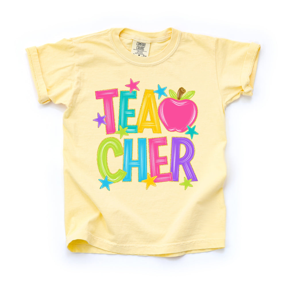 Colorful Teacher Apple PNG