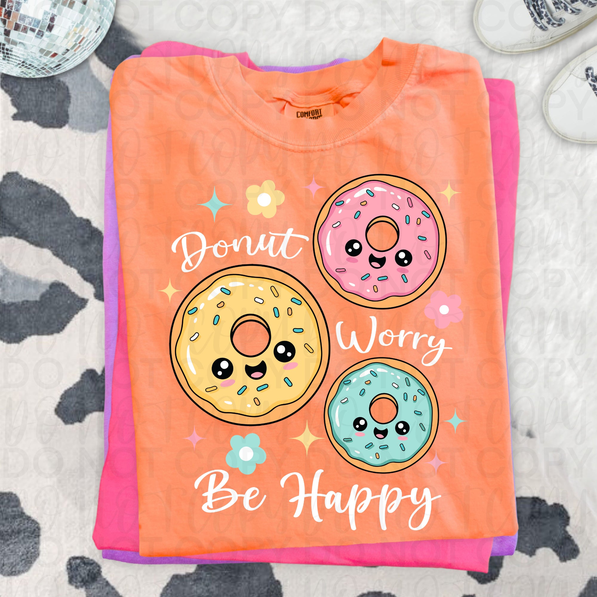 Donut Worry Be Happy PNG