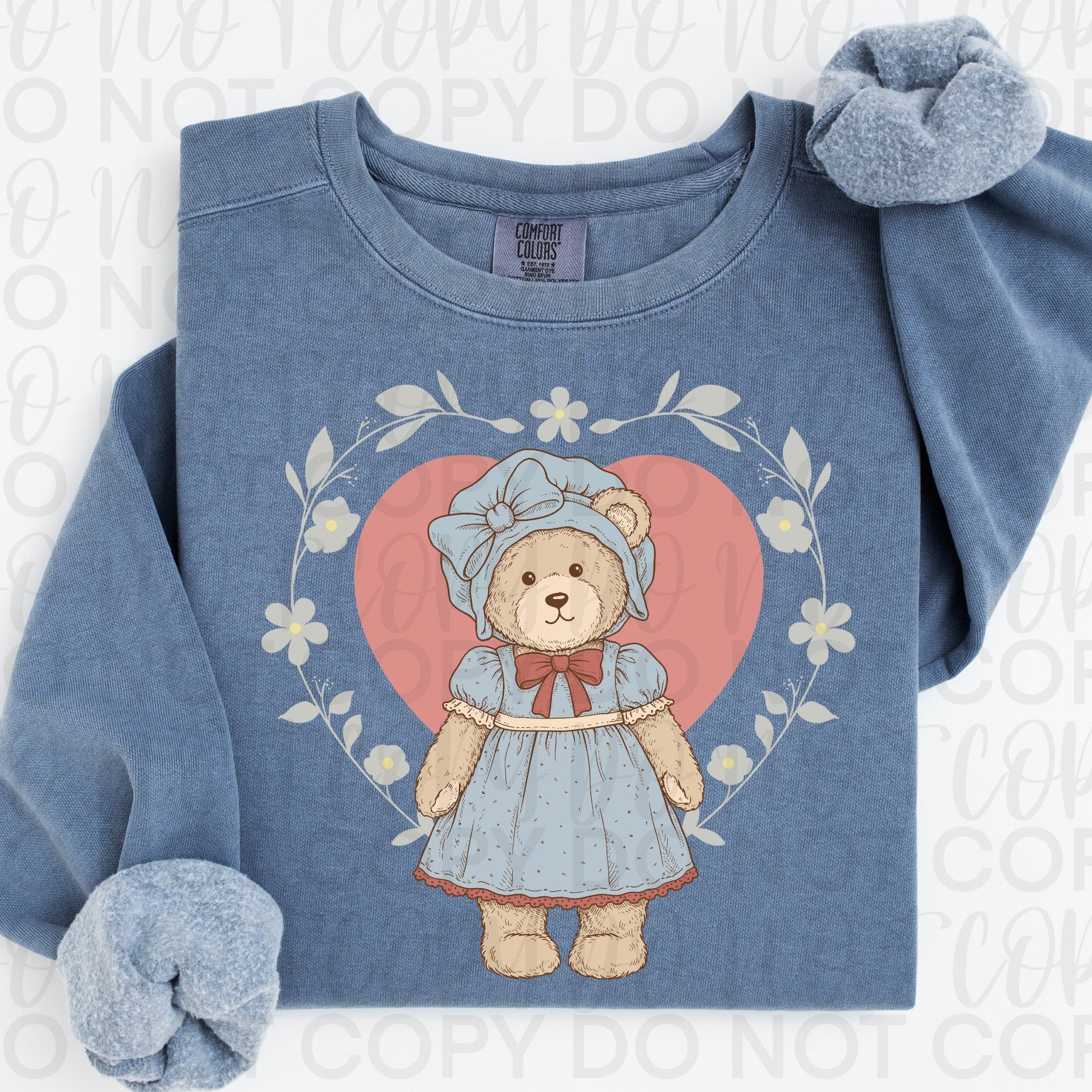 Vintage Bear Heart PNG