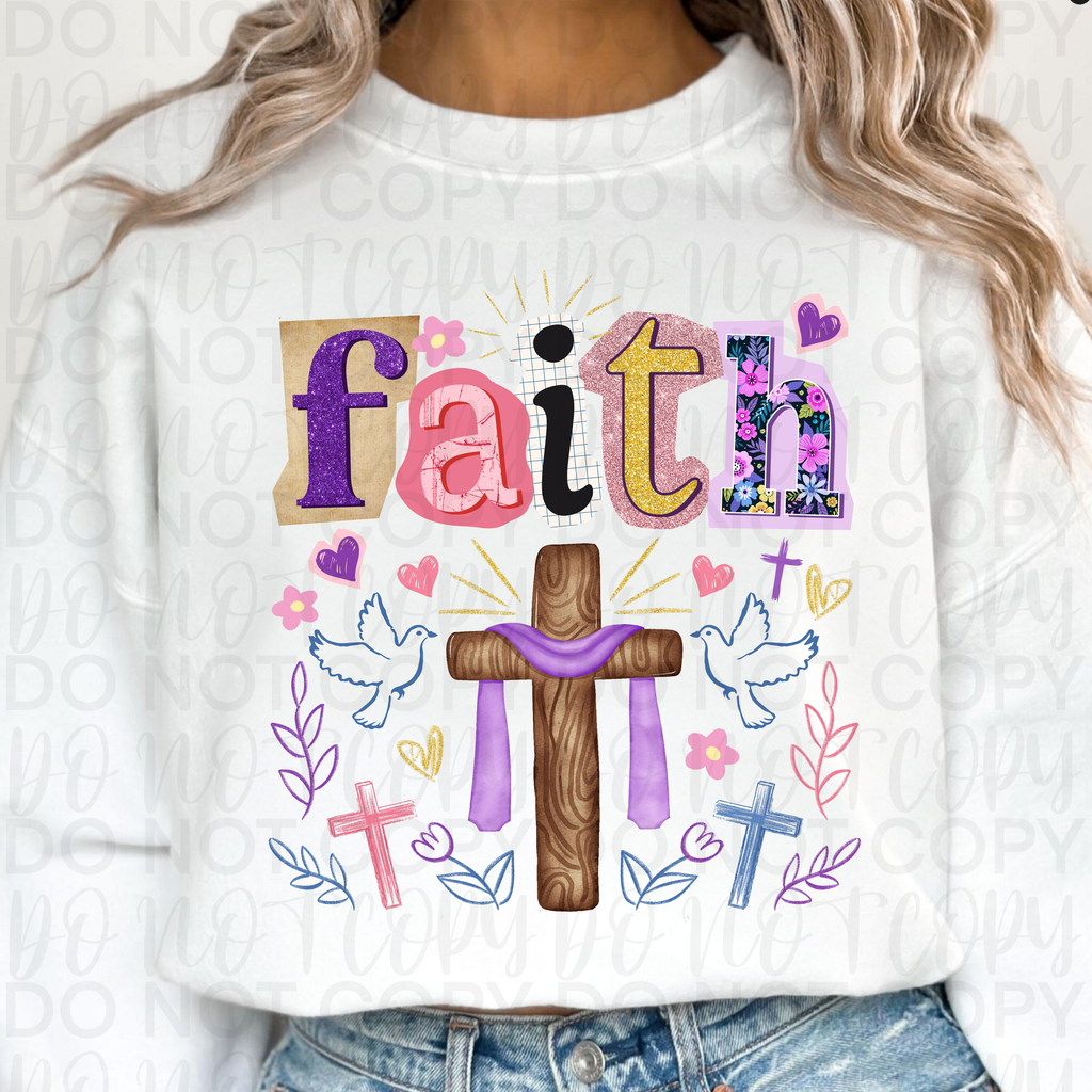 Retro Christian Faith Doodles PNG