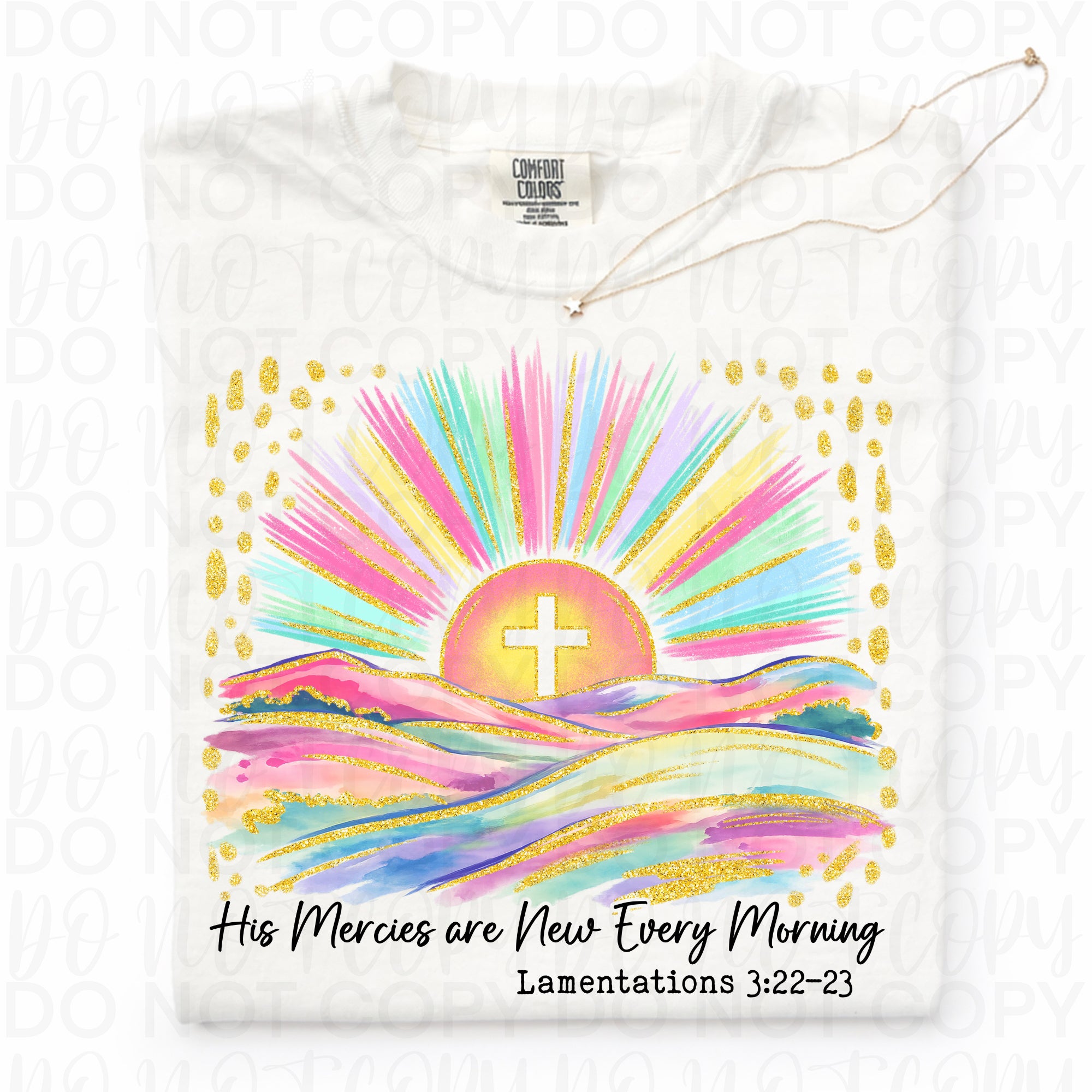 His Mercies are New Watercolor PNG