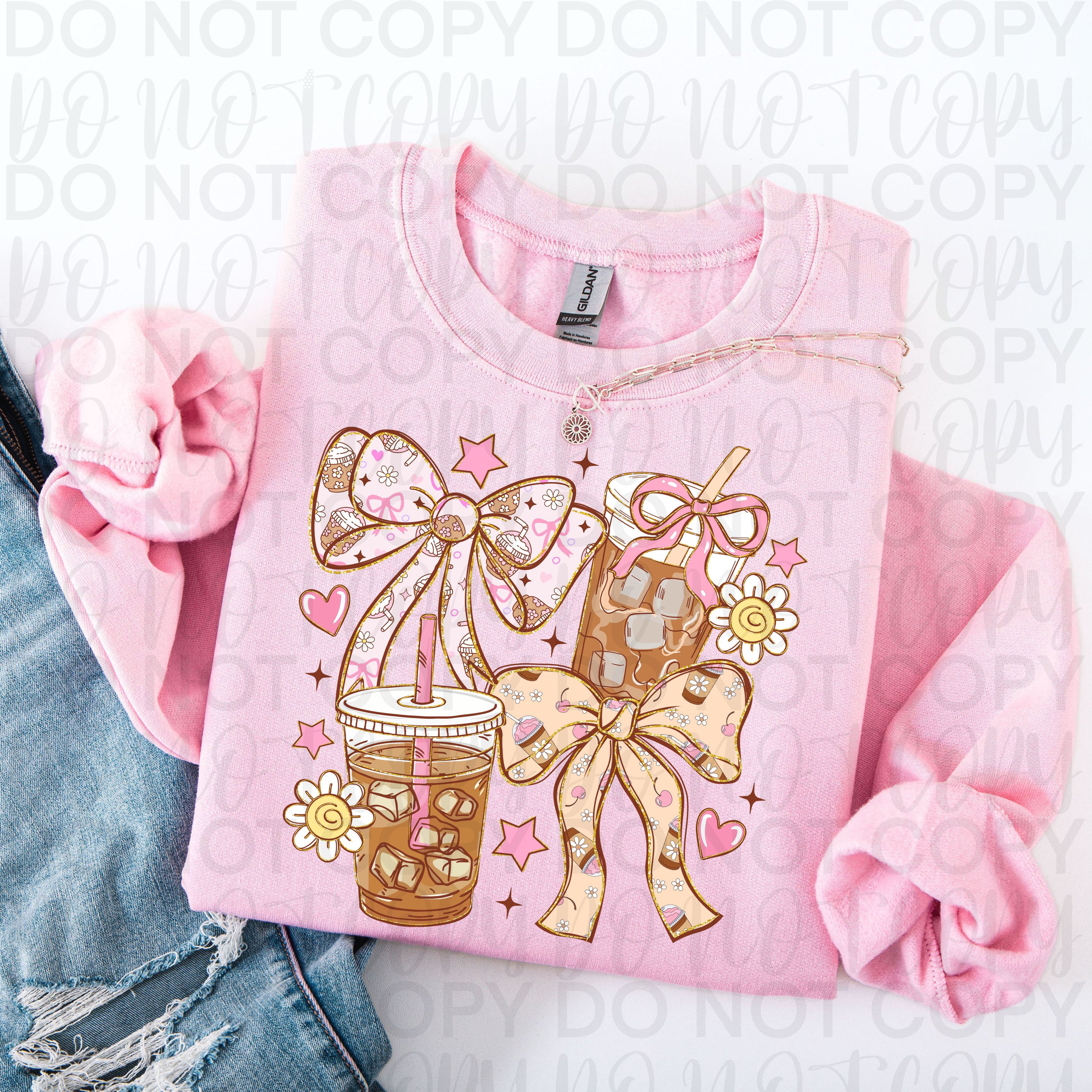 Iced Coffee Coquette PNG