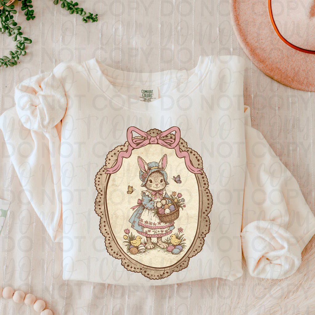 Vintage Easter Bunny Coquette PNG