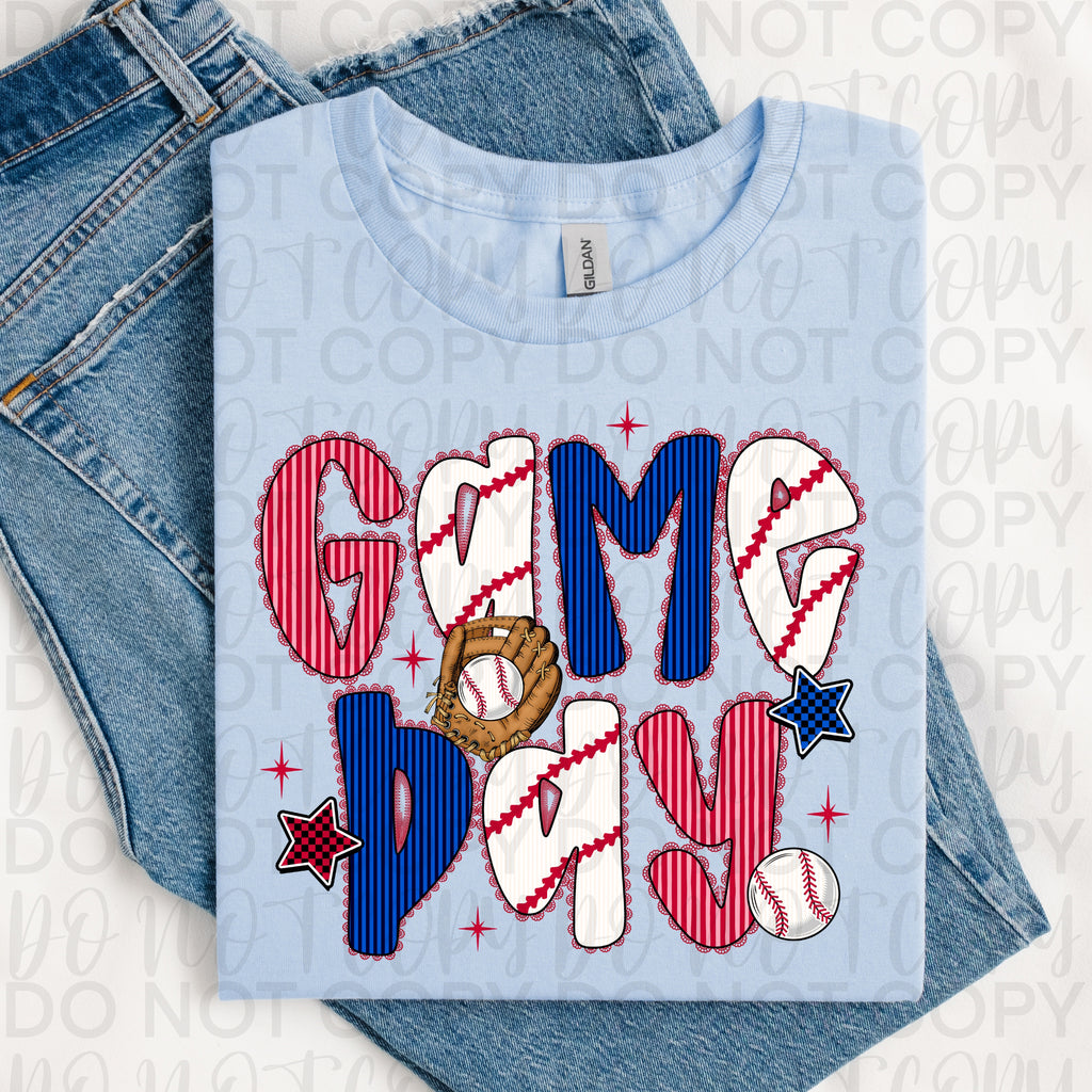 Game Day Baseball Seersucker PNG