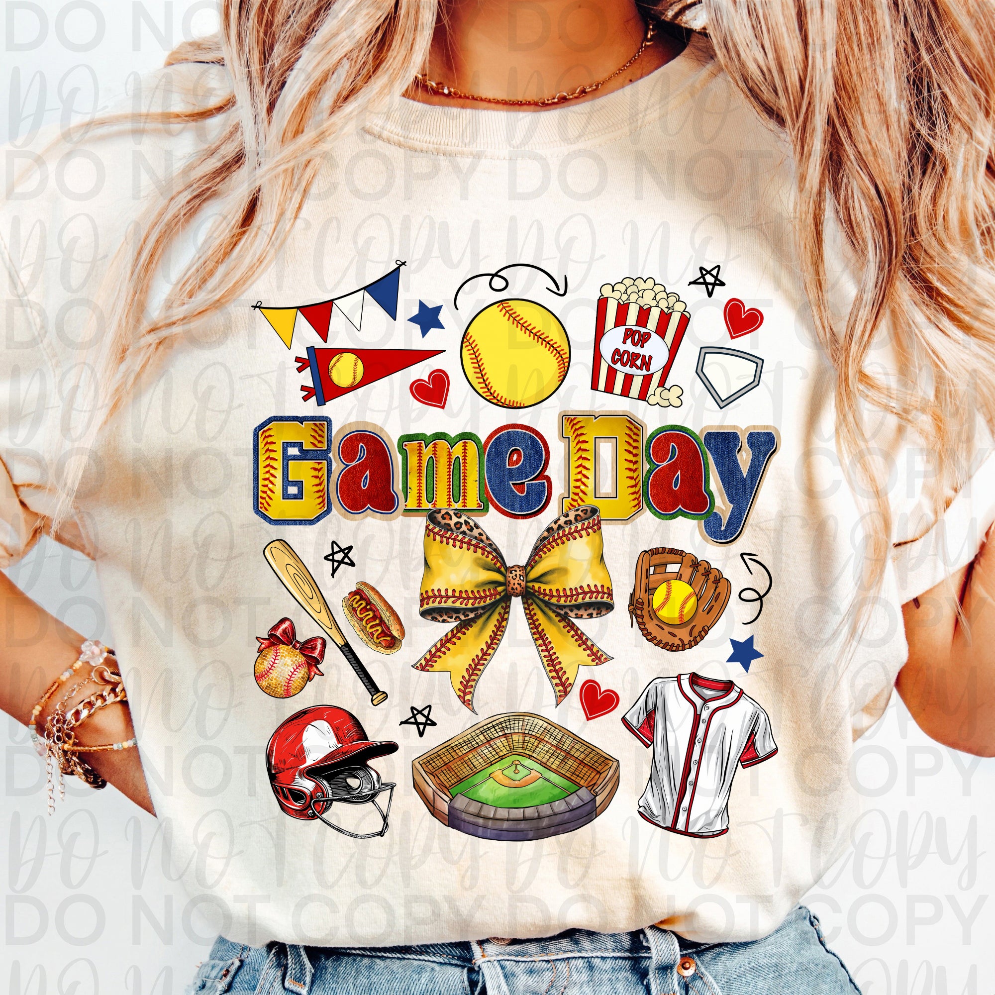 Game Day Softball Collage PNG