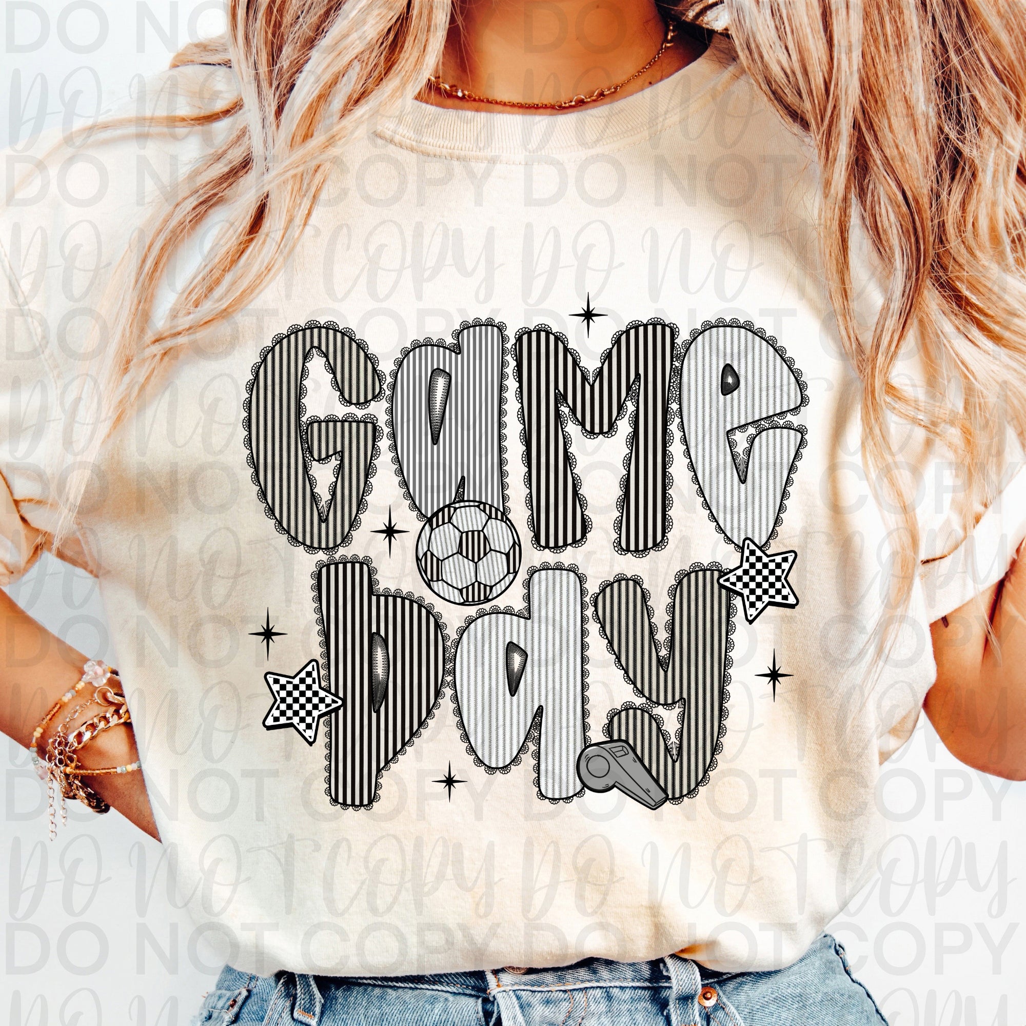 Game Day Soccer Seersucker PNG