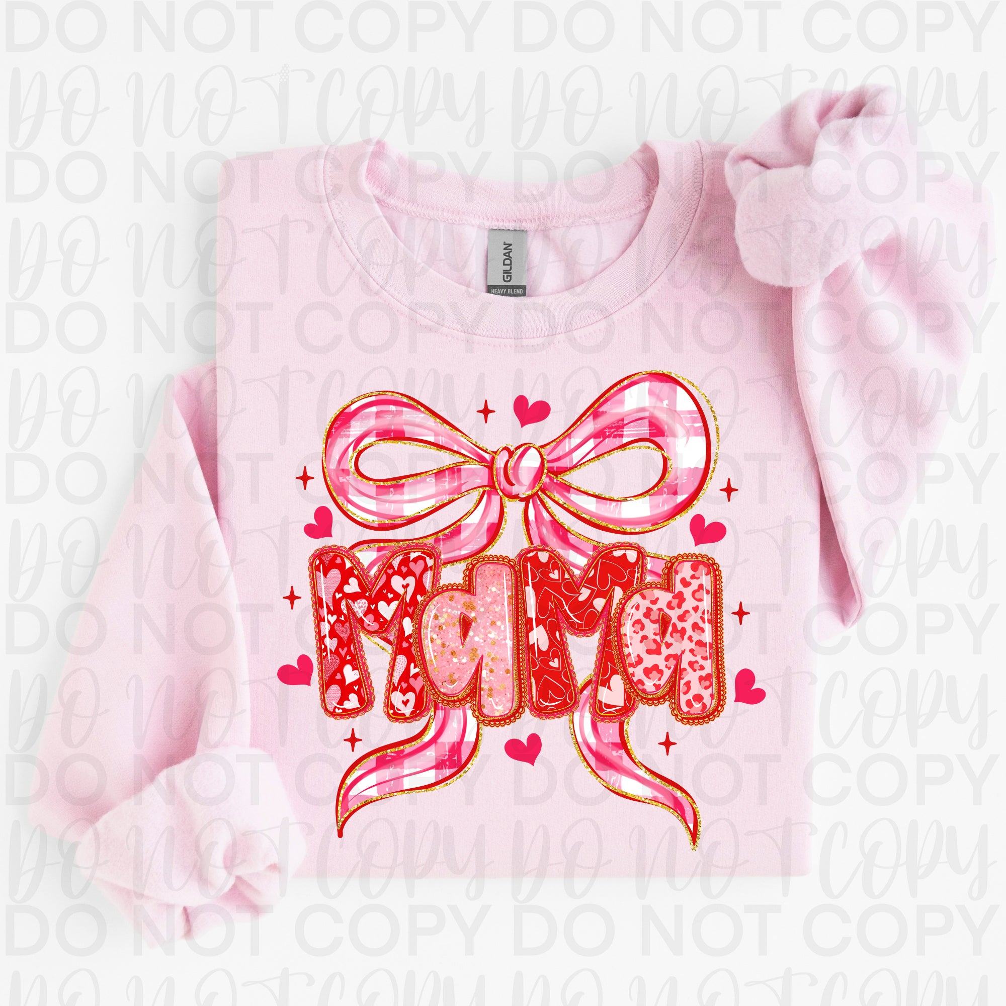 Coquette Valentine Mama Bow PNG