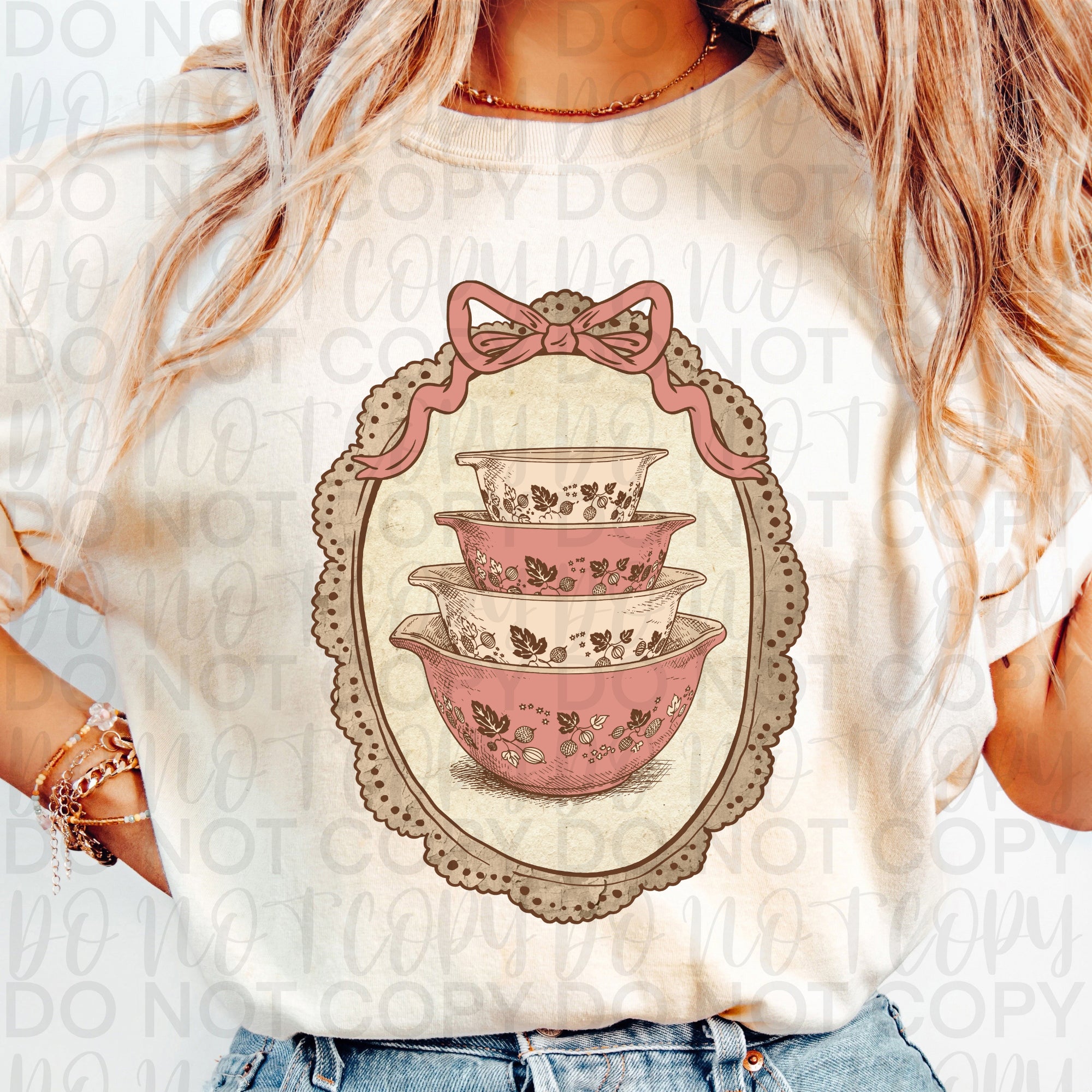 Vintage Pink Pyrex Oval Frame PNG