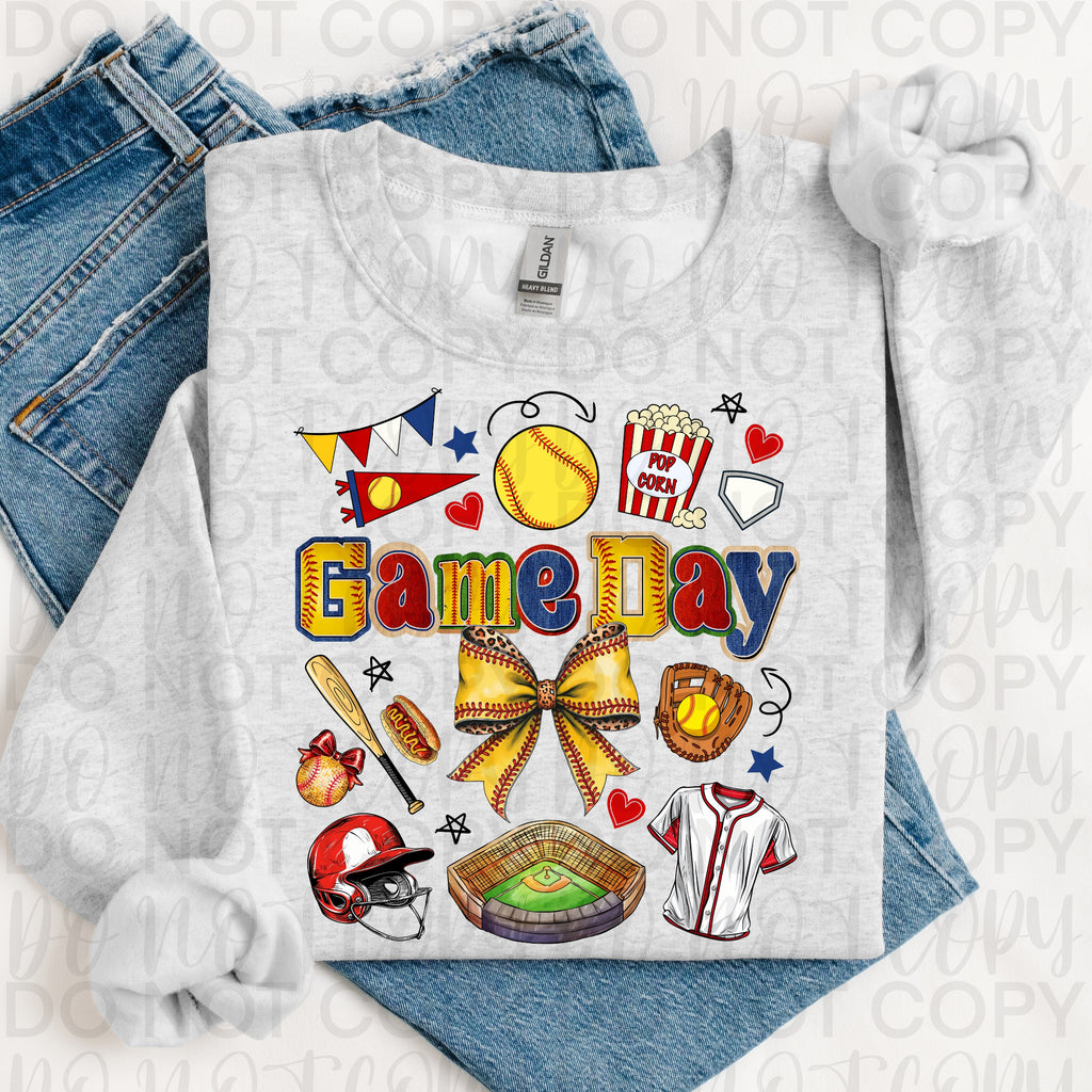 Game Day Softball Collage PNG