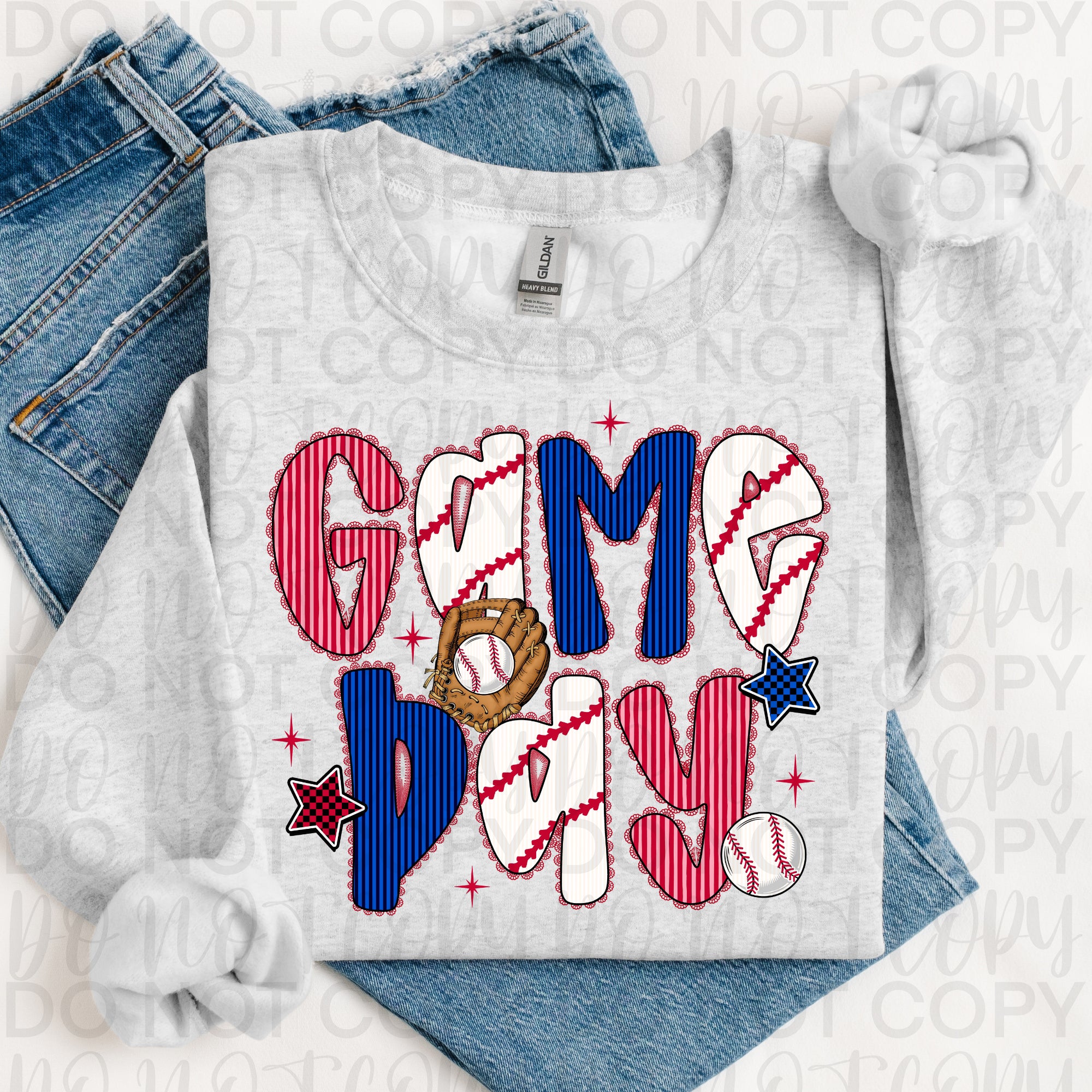 Game Day Baseball Seersucker PNG