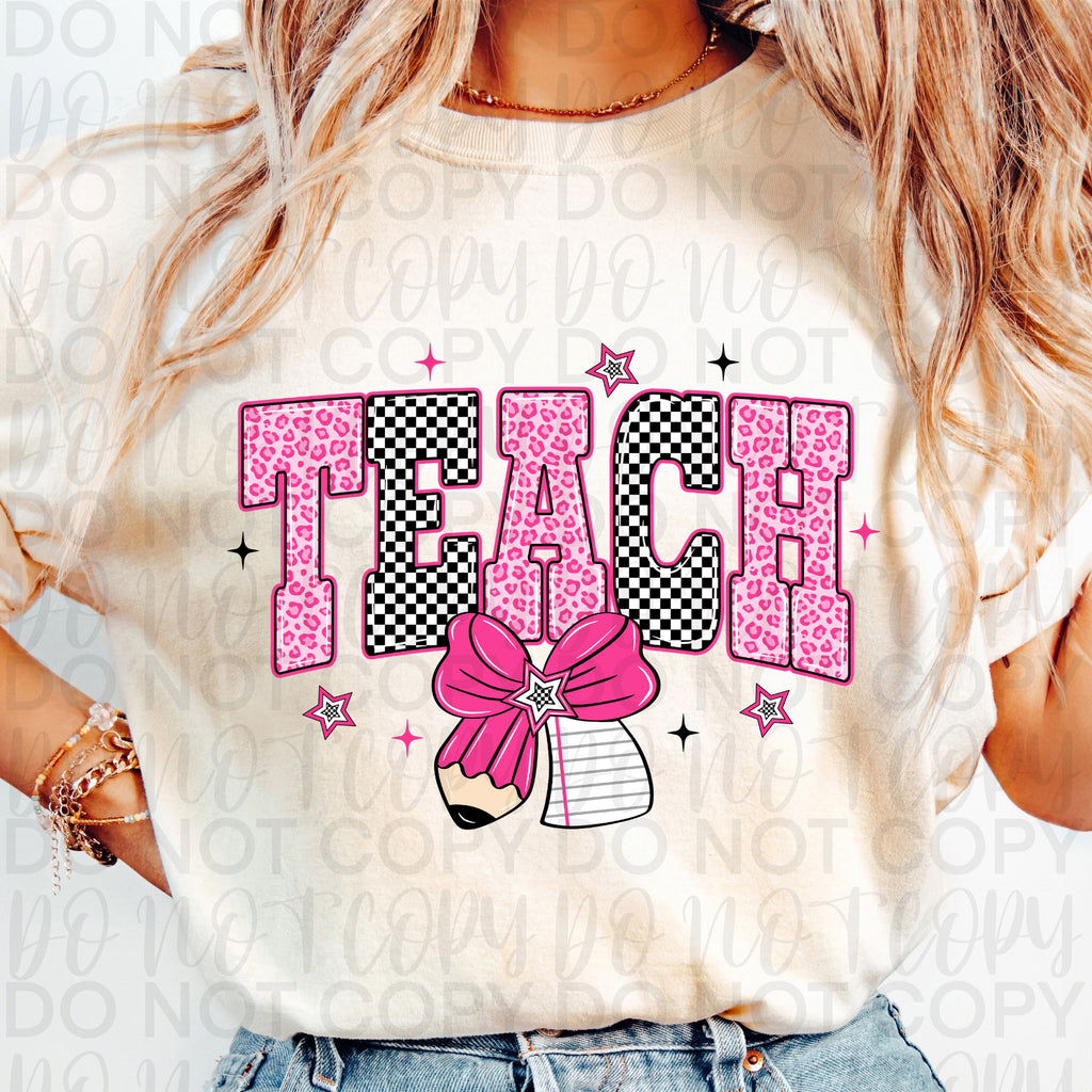 Retro Pink Teach PNG