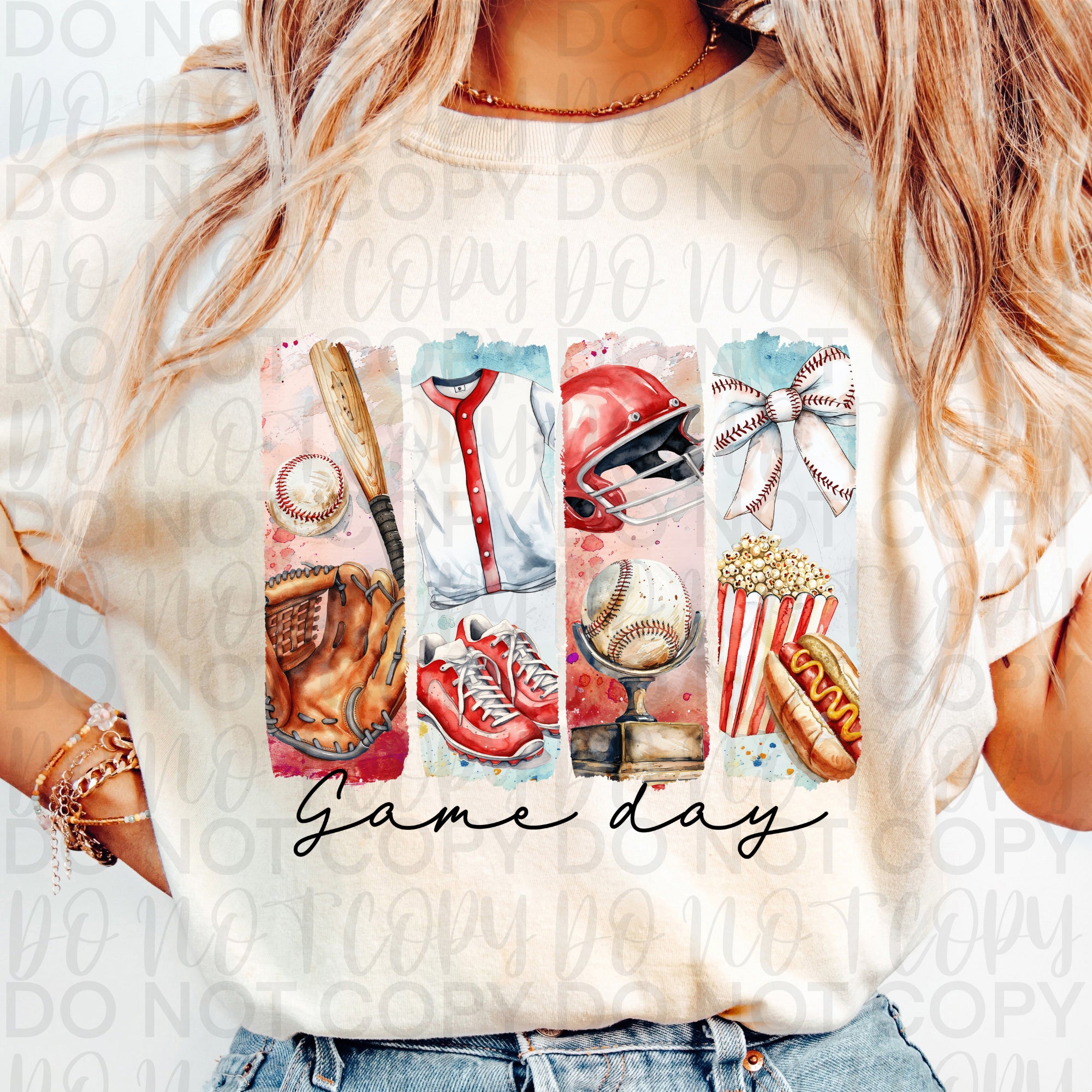 Game Day Baseball Brushstrokes PNG