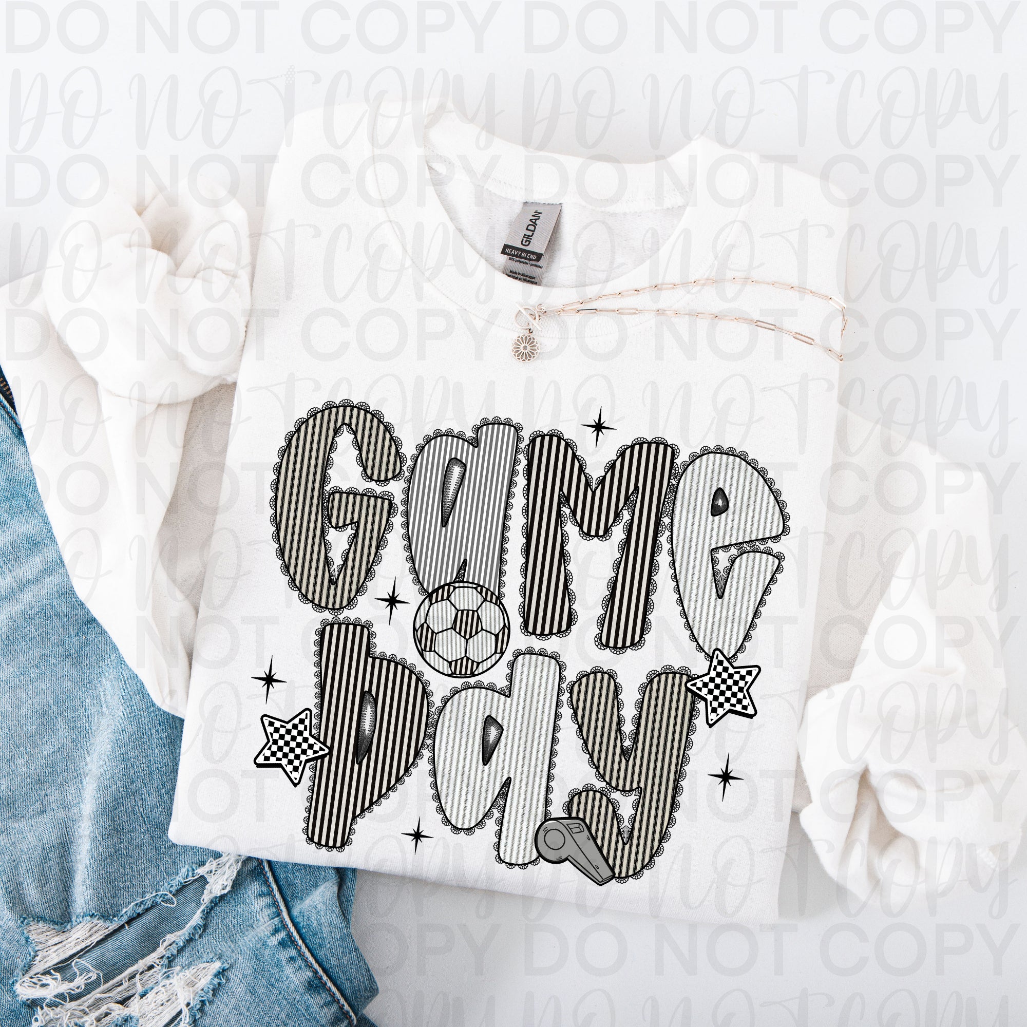 Game Day Soccer Seersucker PNG