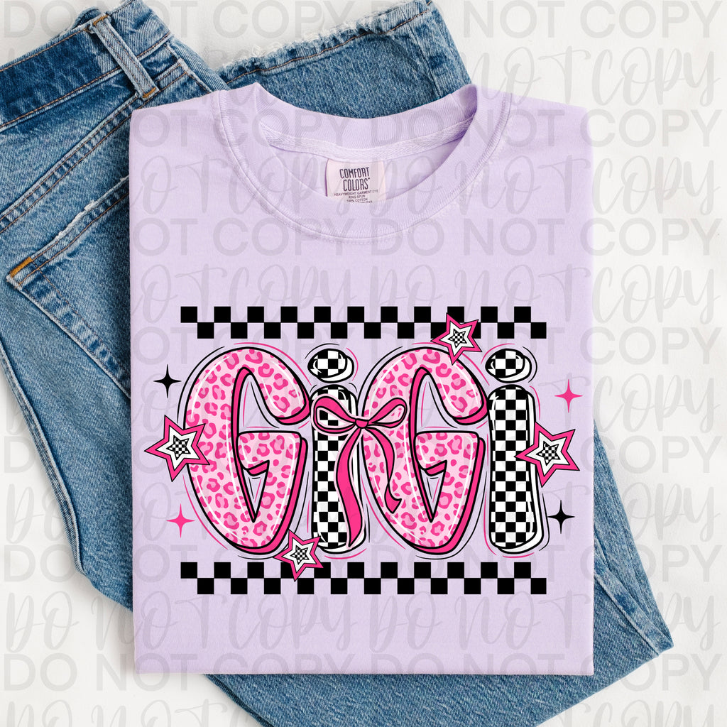 Retro Pink Gigi PNG