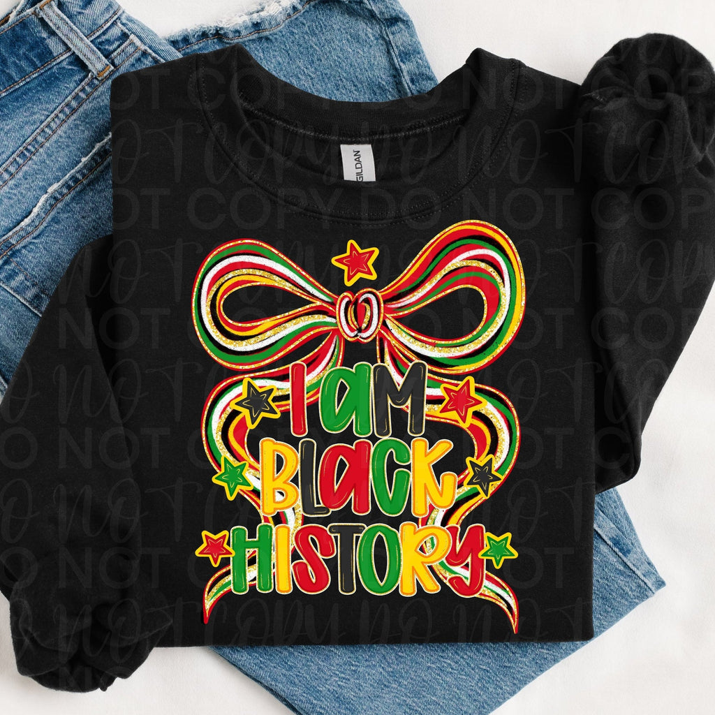 Coquette Black History Bow PNG