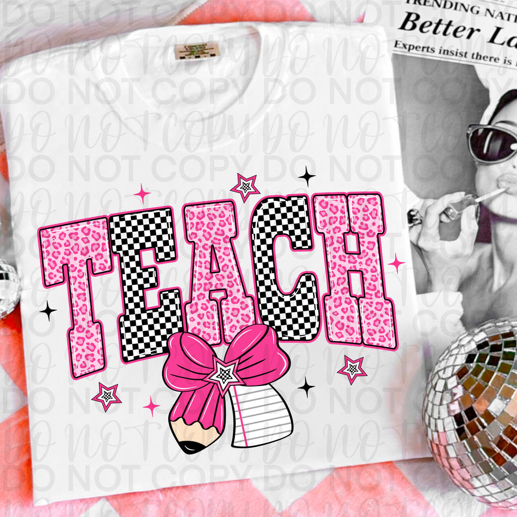 Retro Pink Teach PNG