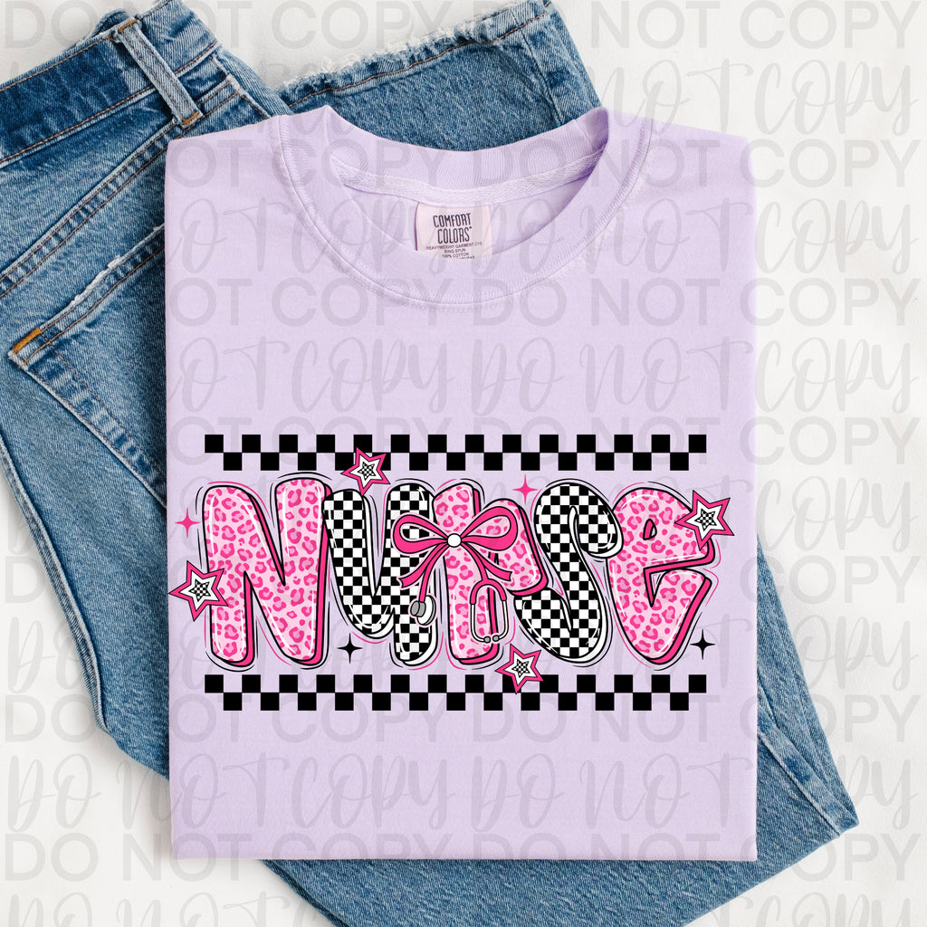 Retro Pink Nurse PNG