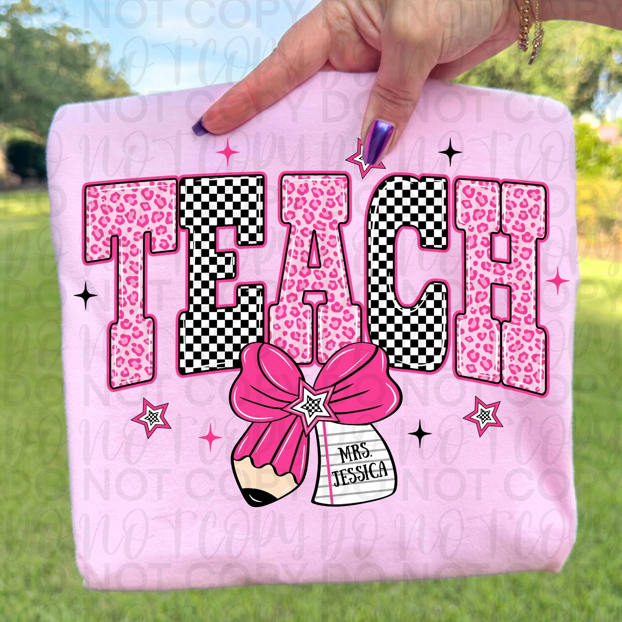 Retro Pink Teach PNG