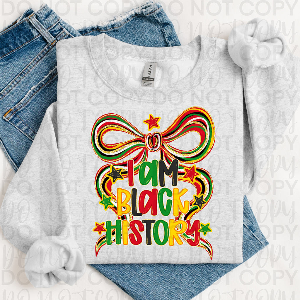 Coquette Black History Bow PNG