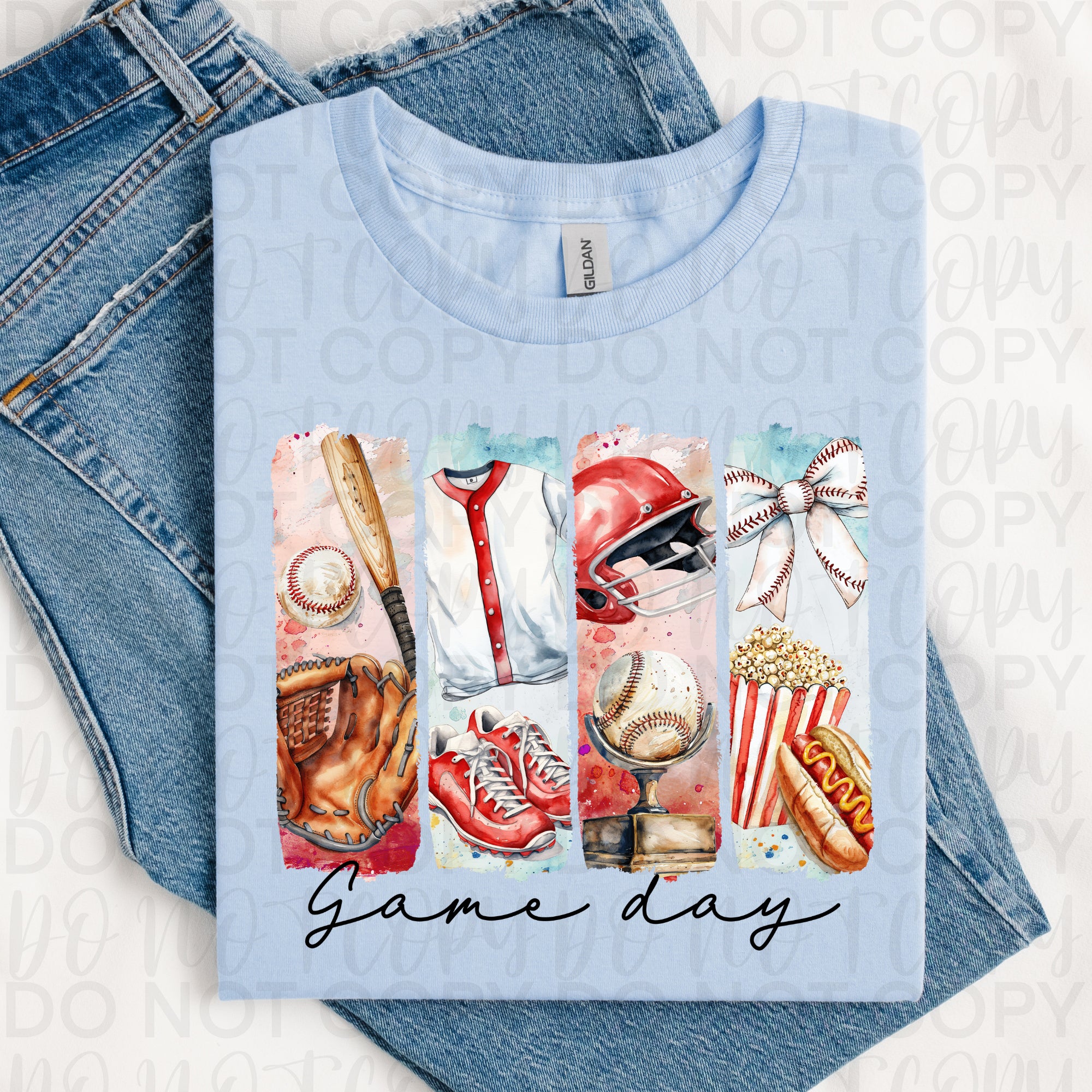 Game Day Baseball Brushstrokes PNG