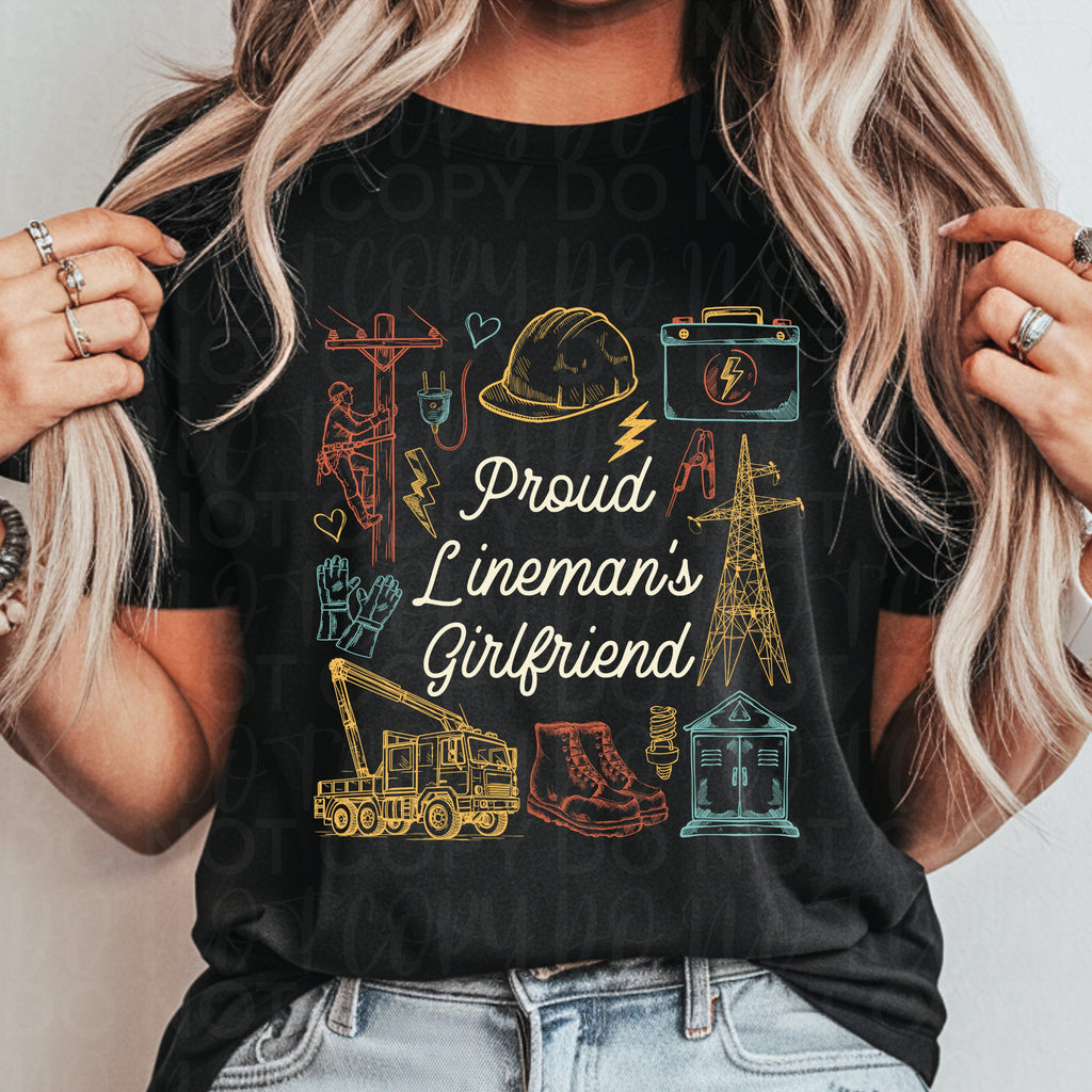 Proud Linemans Wife Girlfriend Mom Daughter PNG