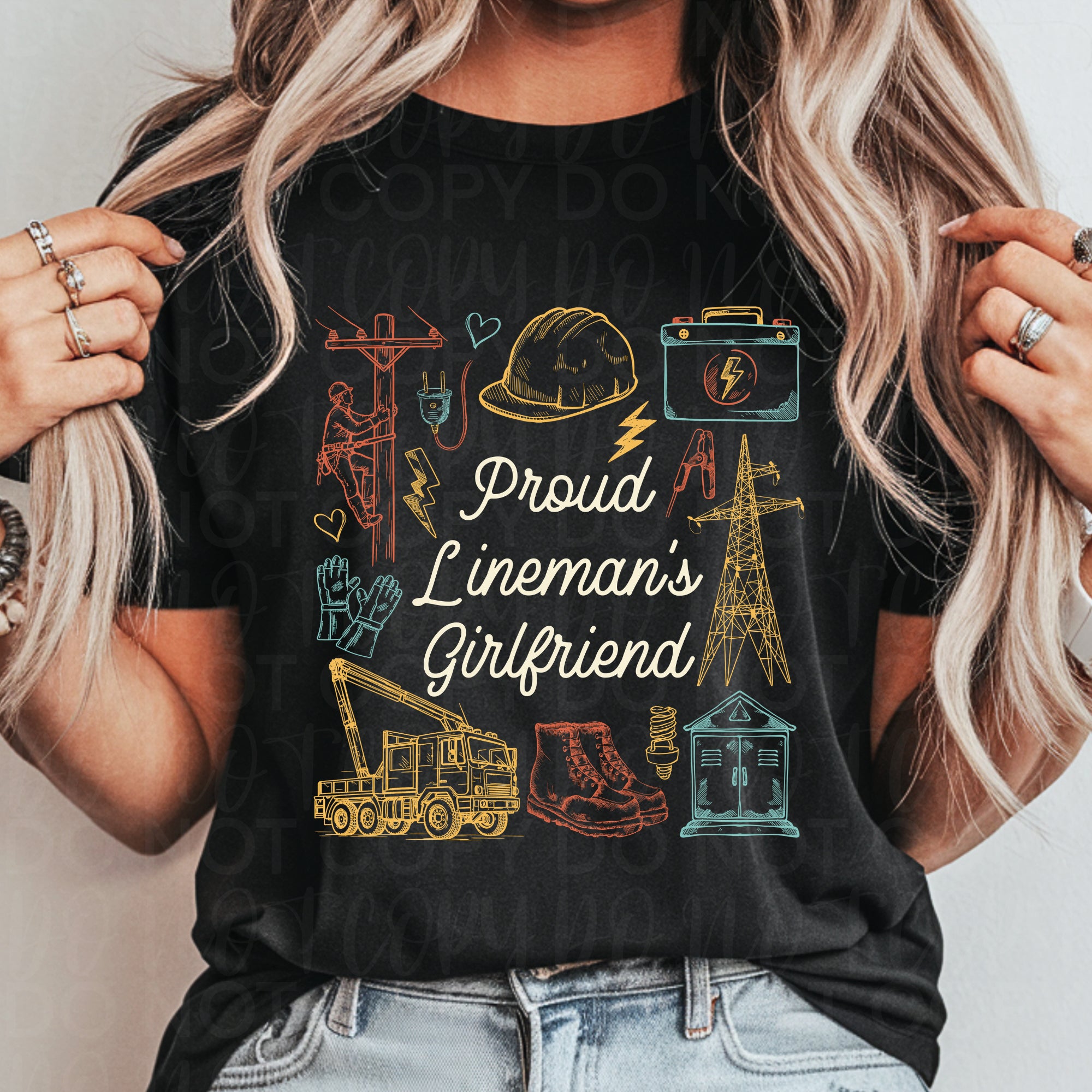 Proud Linemans Wife Girlfriend Mom Daughter PNG