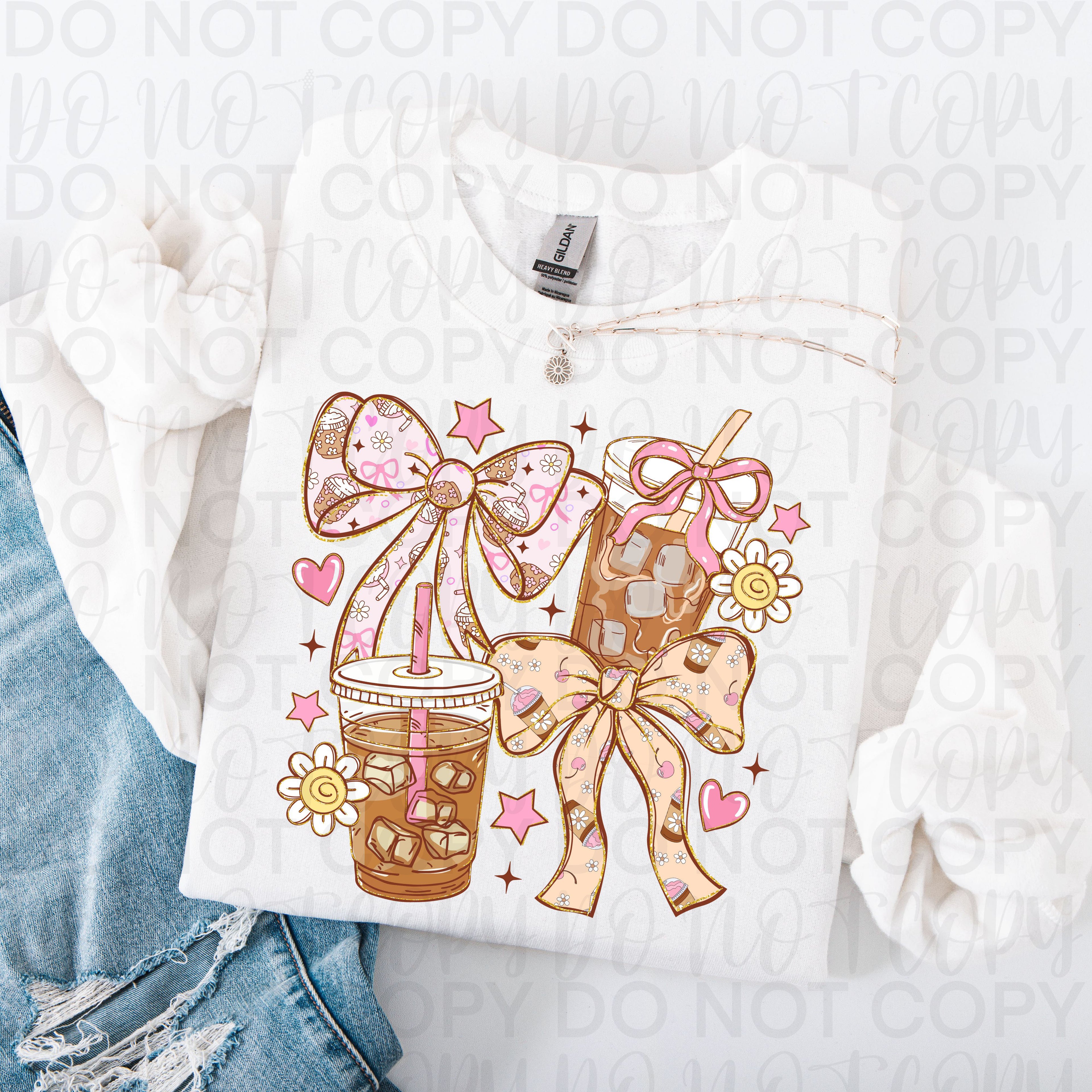 Iced Coffee Coquette PNG