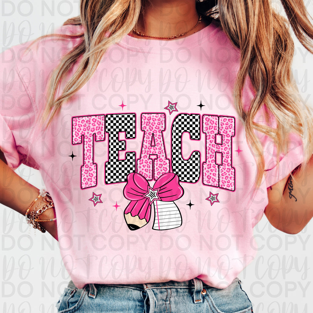 Retro Pink Teach PNG